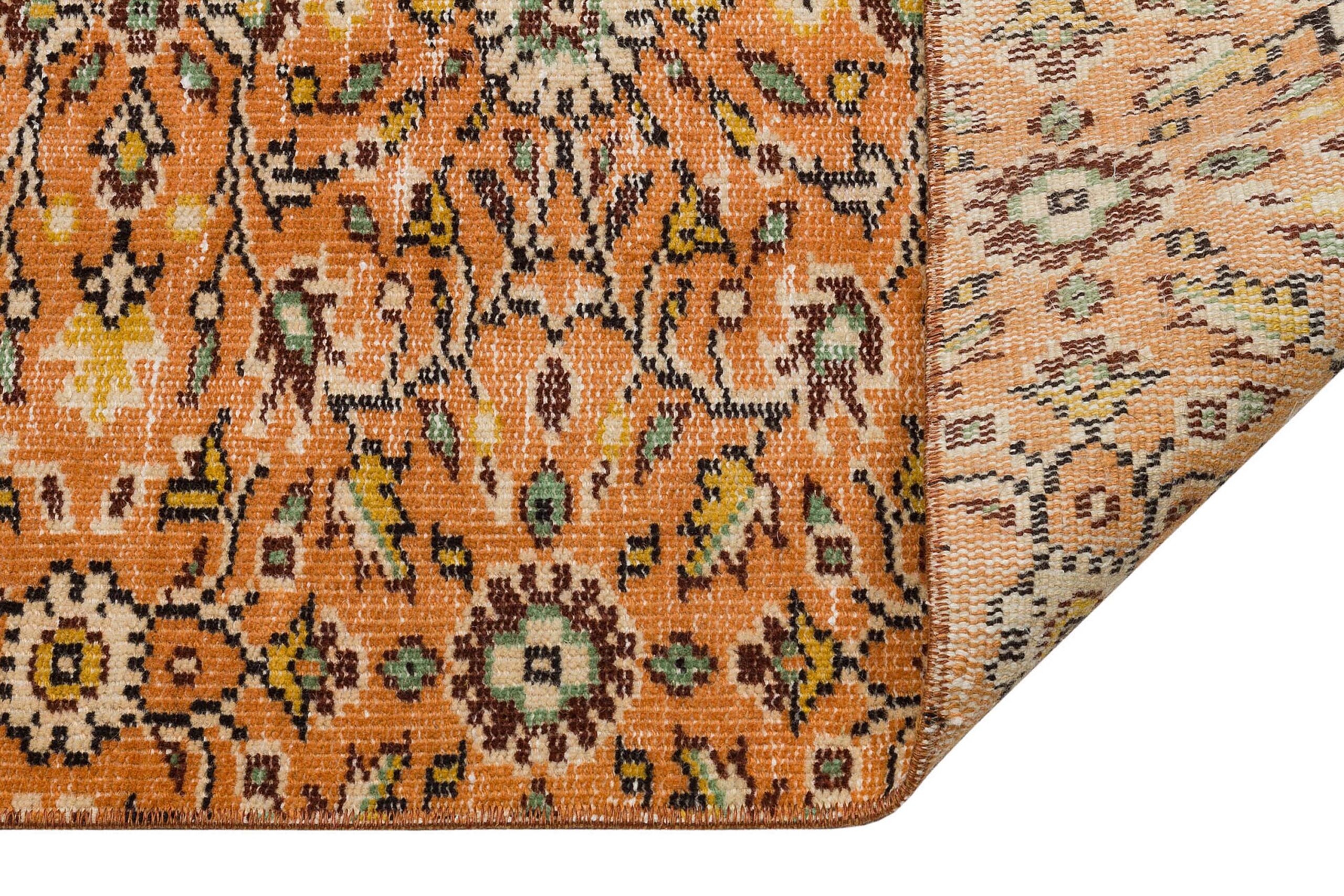 Classic, Modern, Vintage, Distressed, Hand-Woven Rug — detail view 3, handmade vintage rug