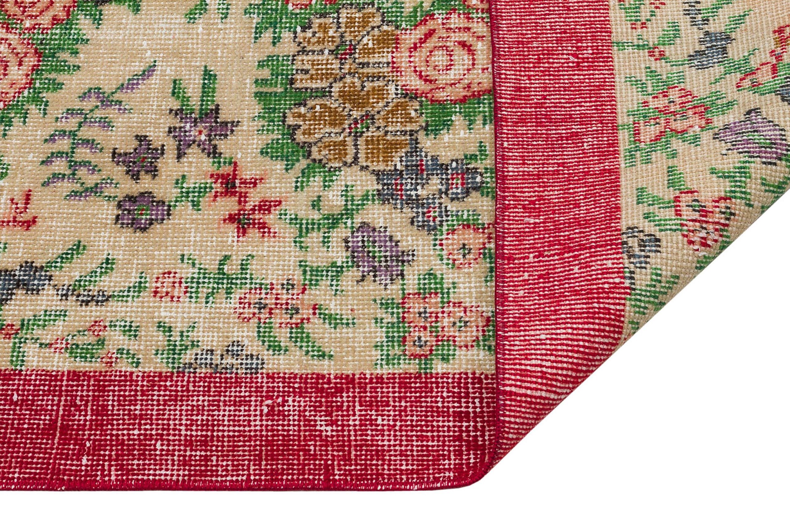 Unique Anatolian Vintage Distressed Handmade Rug — detail view 3, handmade vintage rug