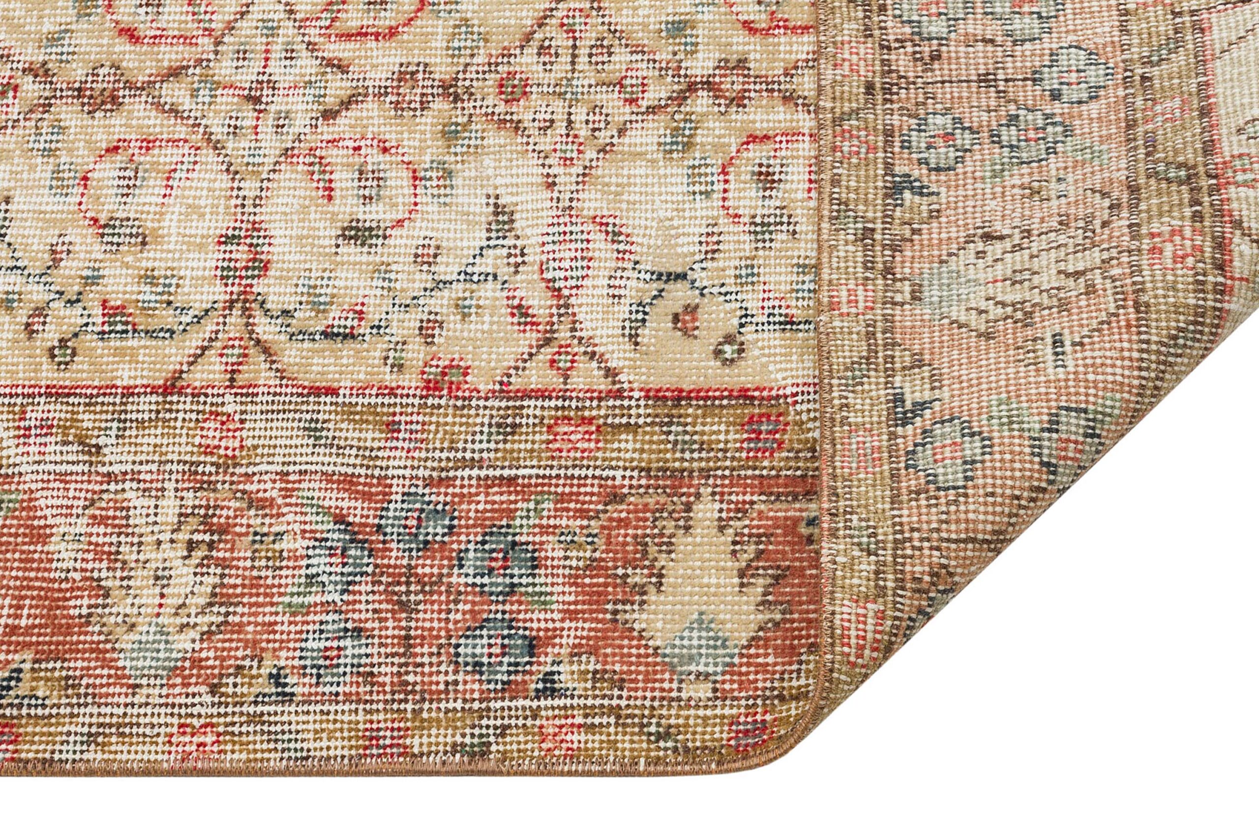 Distressed Vintage 100% Handmade Rug — detail view 3, handmade vintage rug
