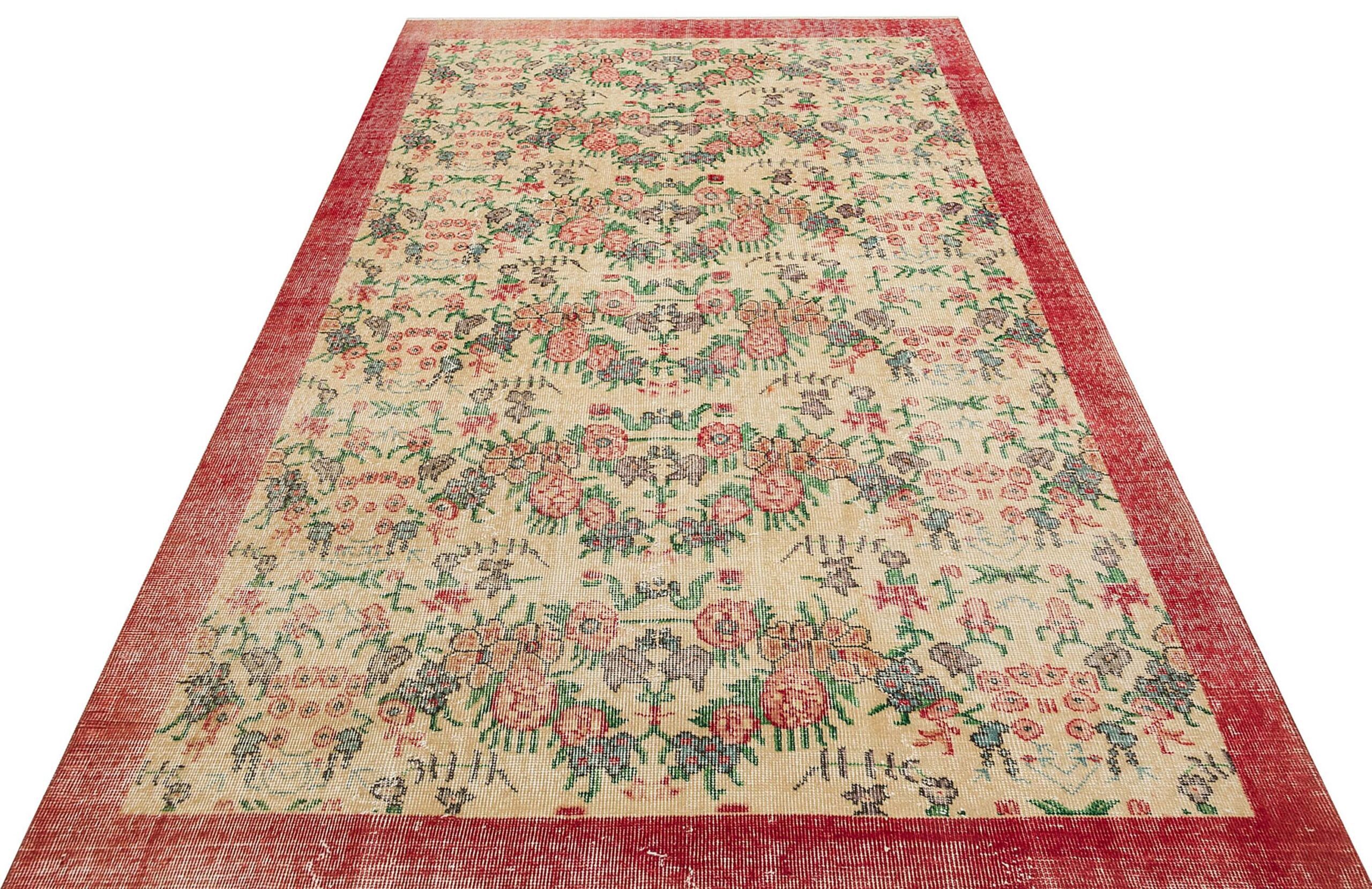 Eskitme Vintage El Yapımı  Halısı173 x 268 cm 9101