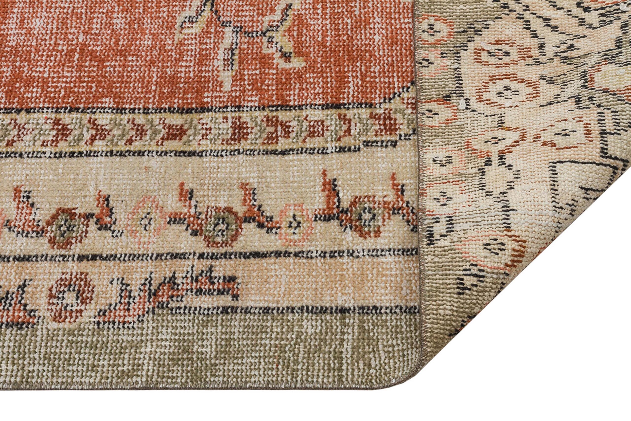 Distressed Vintage 100% Handmade Rug — detail view 3, handmade vintage rug