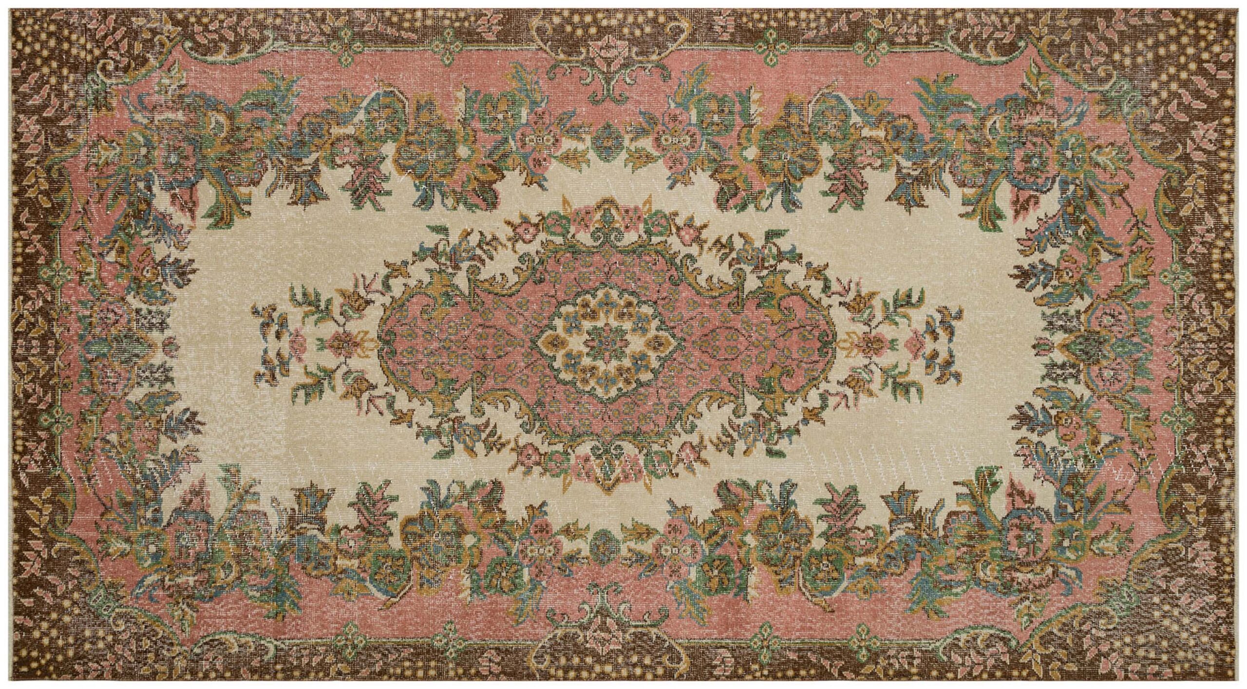Vintage Distressed Handmade Rug — detail view 3, handmade vintage rug