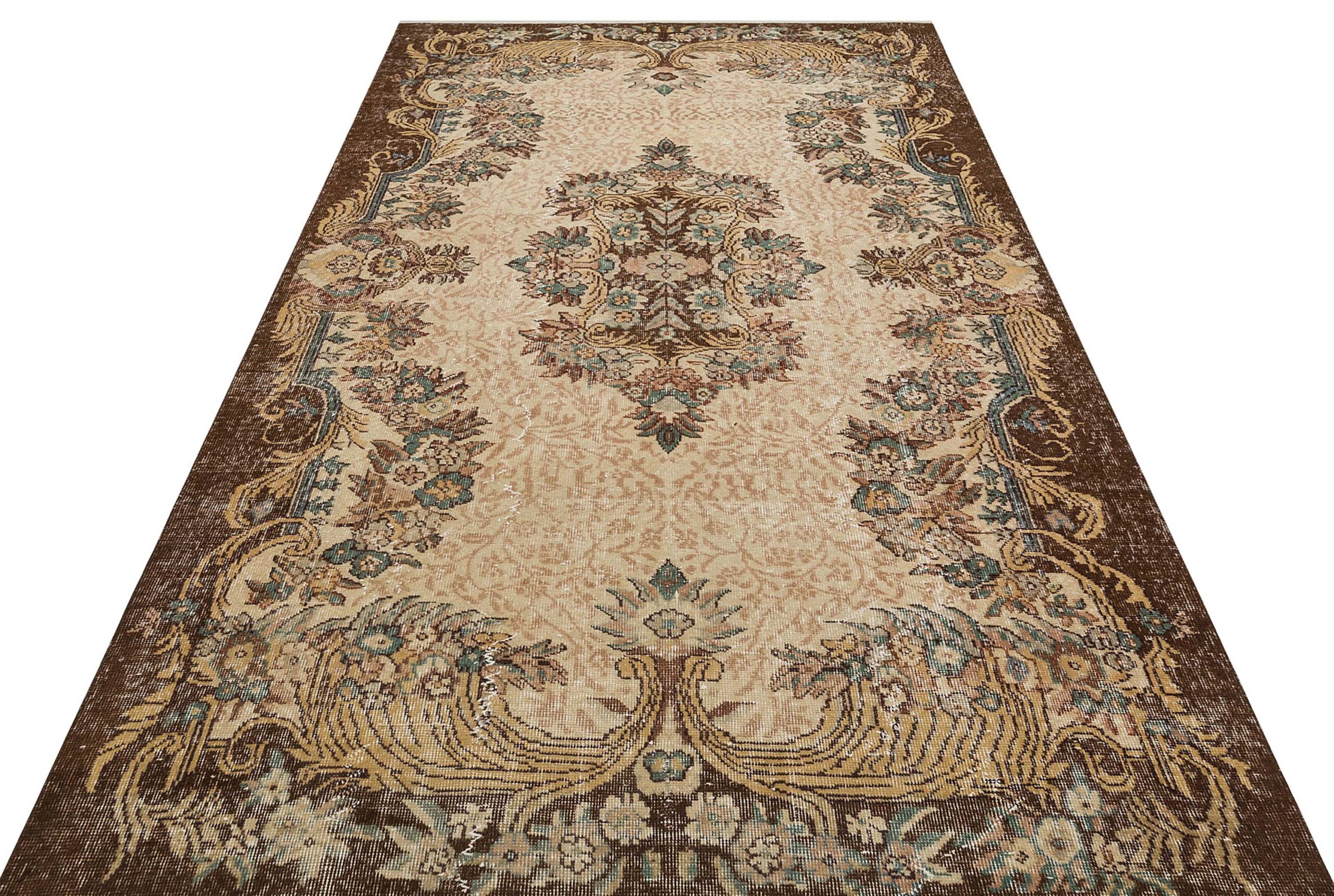 Klasik Modern Vintage Eskitme El Yapımı  Halı  174 x 290 cm 9178