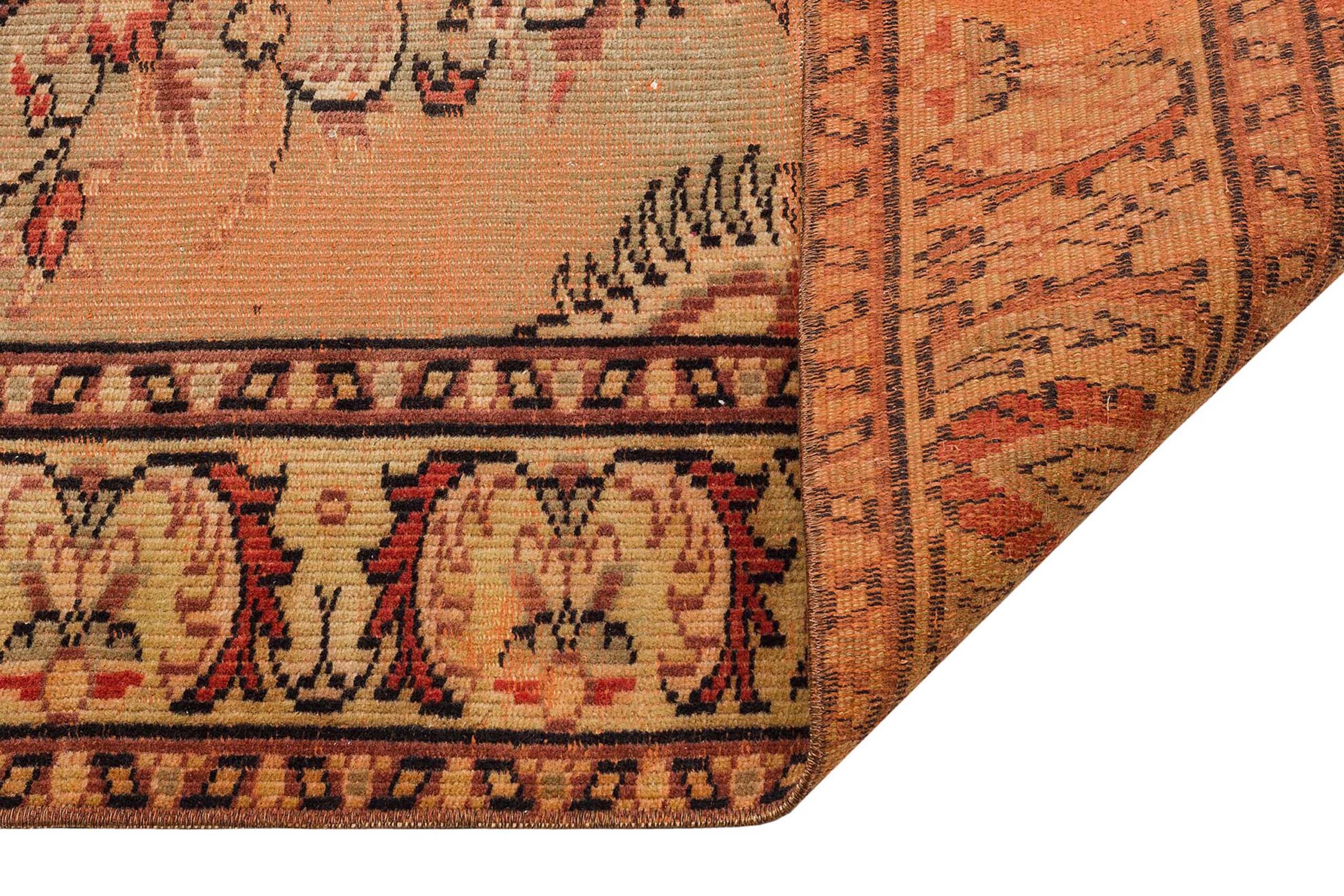 Gerçek El Dokuma Eskitme Vintage Halı 172 x 253 cm 9367 - Görsel 3