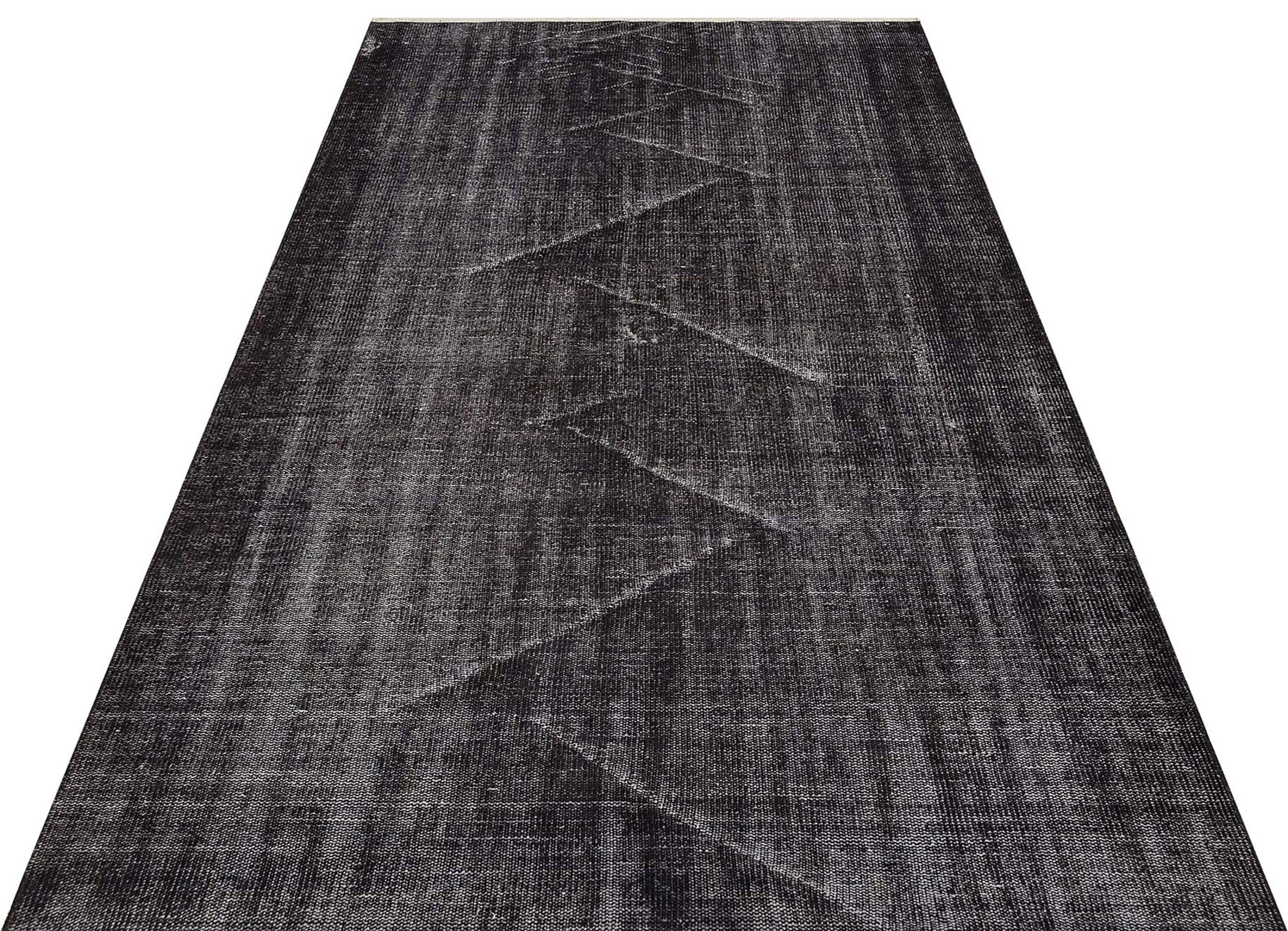Gerçek El Dokuma Eskitme Vintage Halı 151 x 250 cm 9393