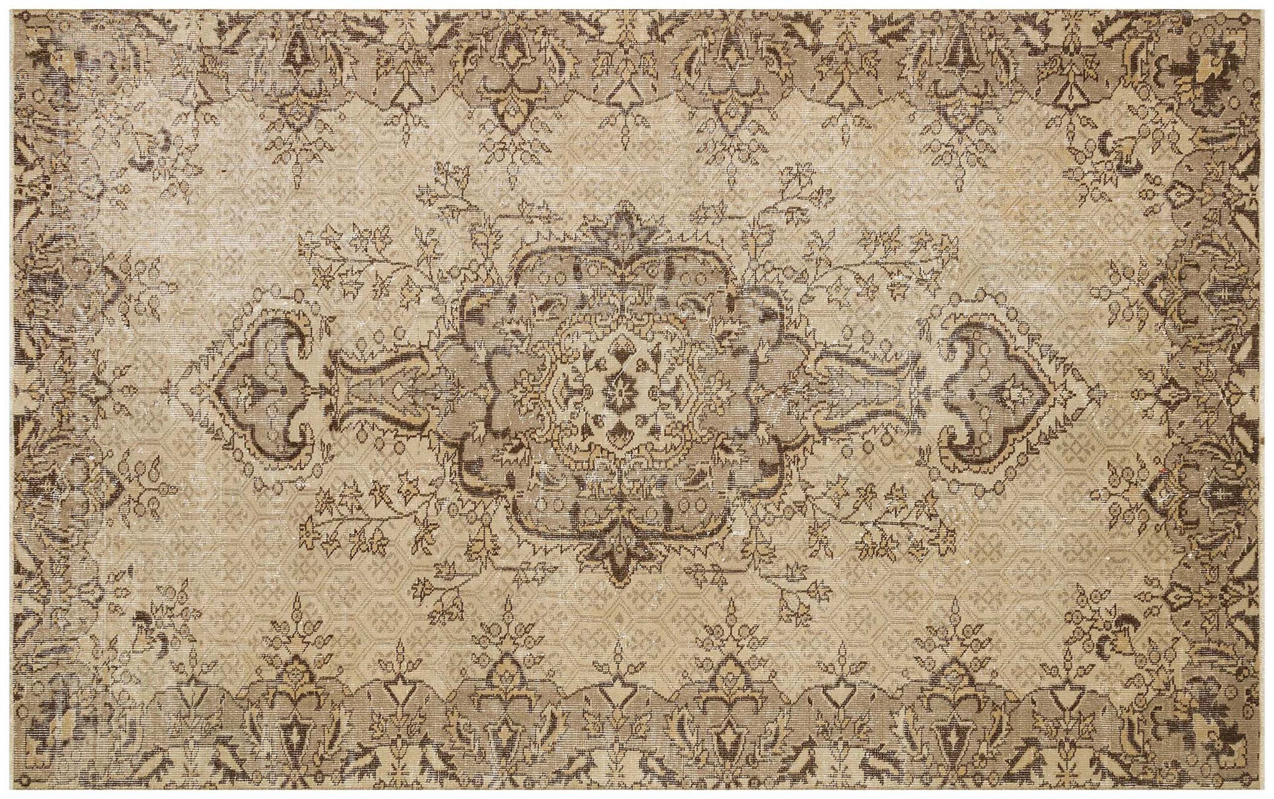 Distressed Vintage Hand-Woven Rug — detail view 3, handmade vintage rug