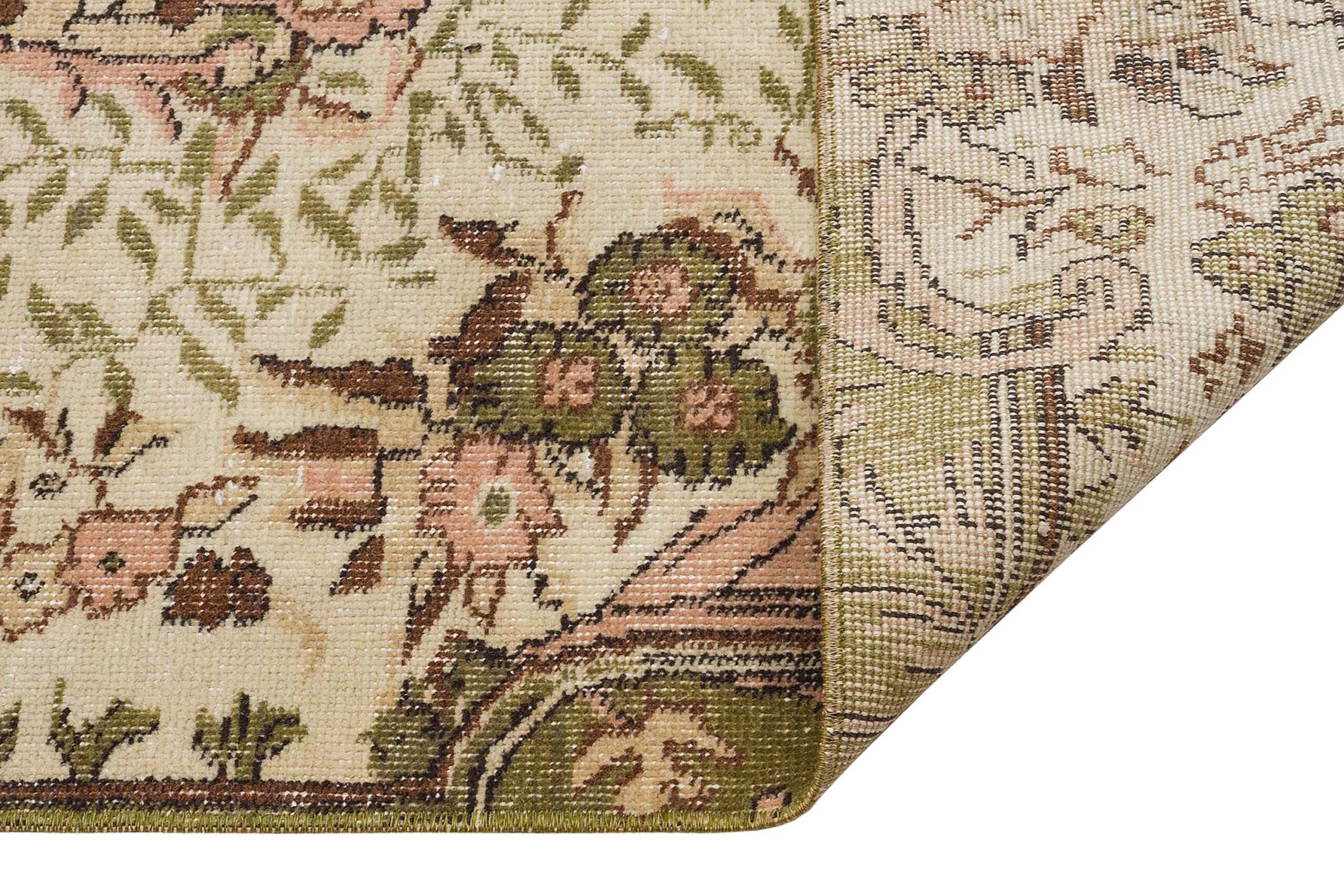 Vintage Distressed Hand-Woven Rug — detail view 3, handmade vintage rug
