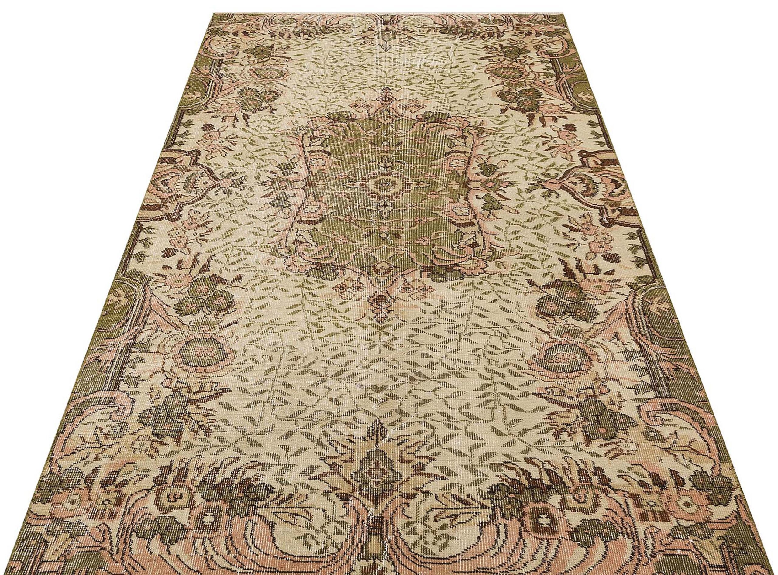 Vintage Eskitme El Dokuma Halı 140 x 238 cm 9437