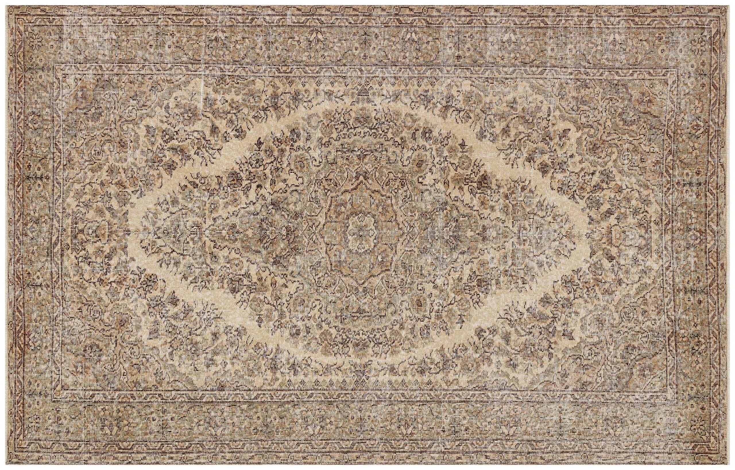 Klasik Modern Vintage Eskitme El Dokuma Halı 173 x 277 cm 9438 - Görsel 3