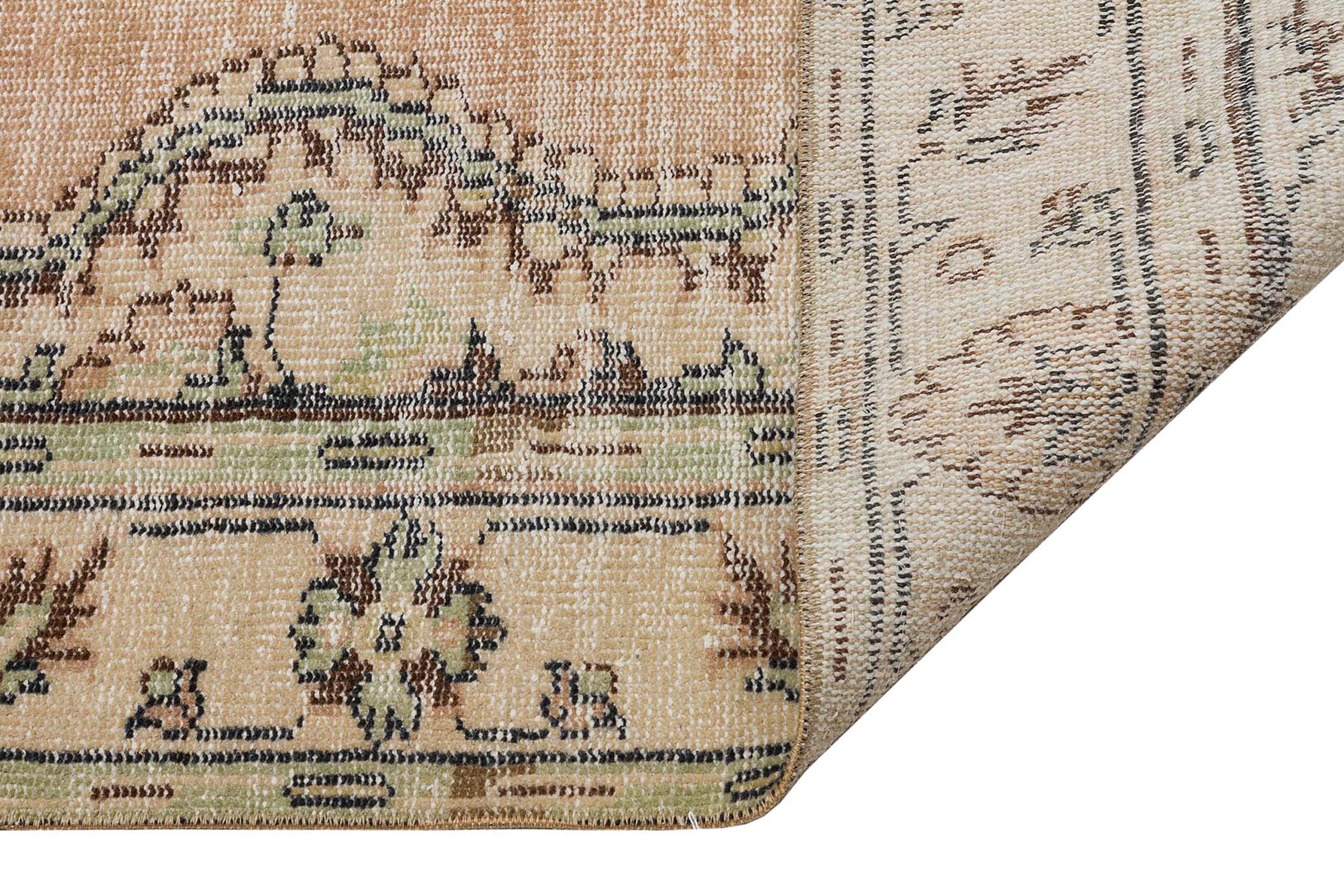 Gerçek El Dokuma Eskitme Vintage Halı 159 x 277 cm 9448 - Görsel 3