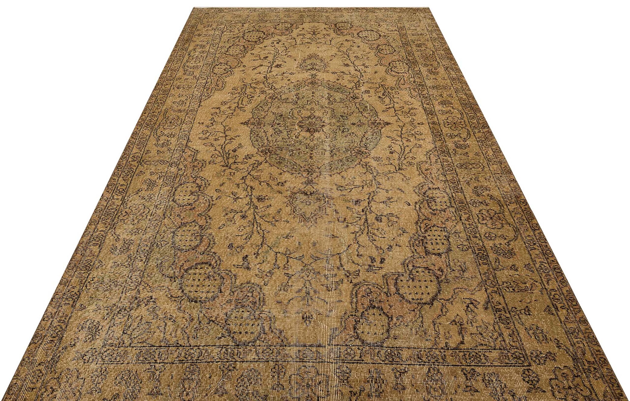 Eşsiz Güzelliğe Sahip Vintage El Dokuma Halı 184 x 303 cm 9468