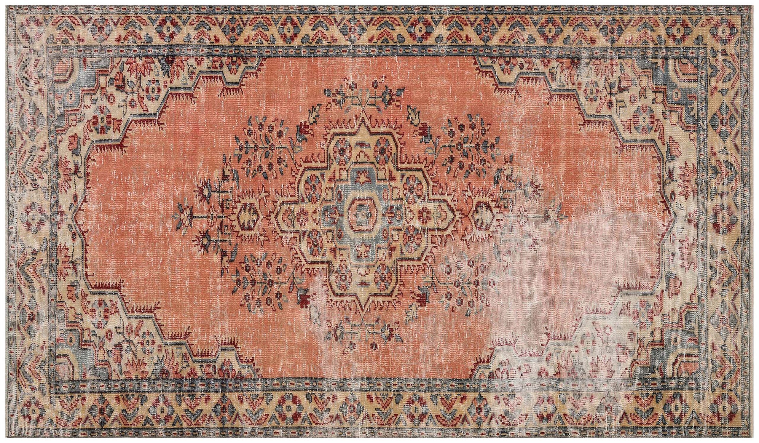 Hand-Woven Wool Vintage Rug — detail view 3, handmade vintage rug