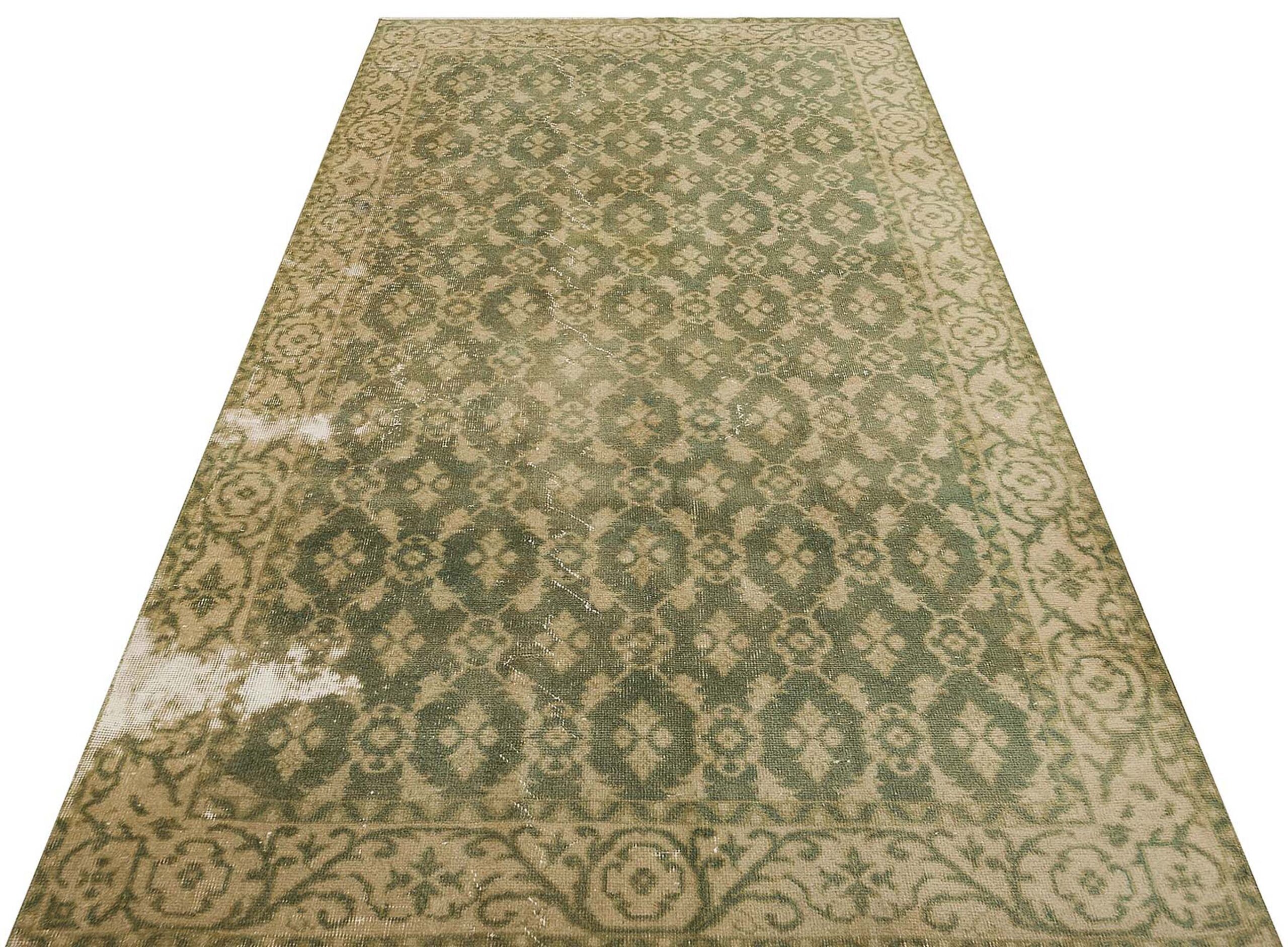 Eşsiz Anadolu Vintage Eskitme El Dokuma Halı 151 x 262 cm 9506