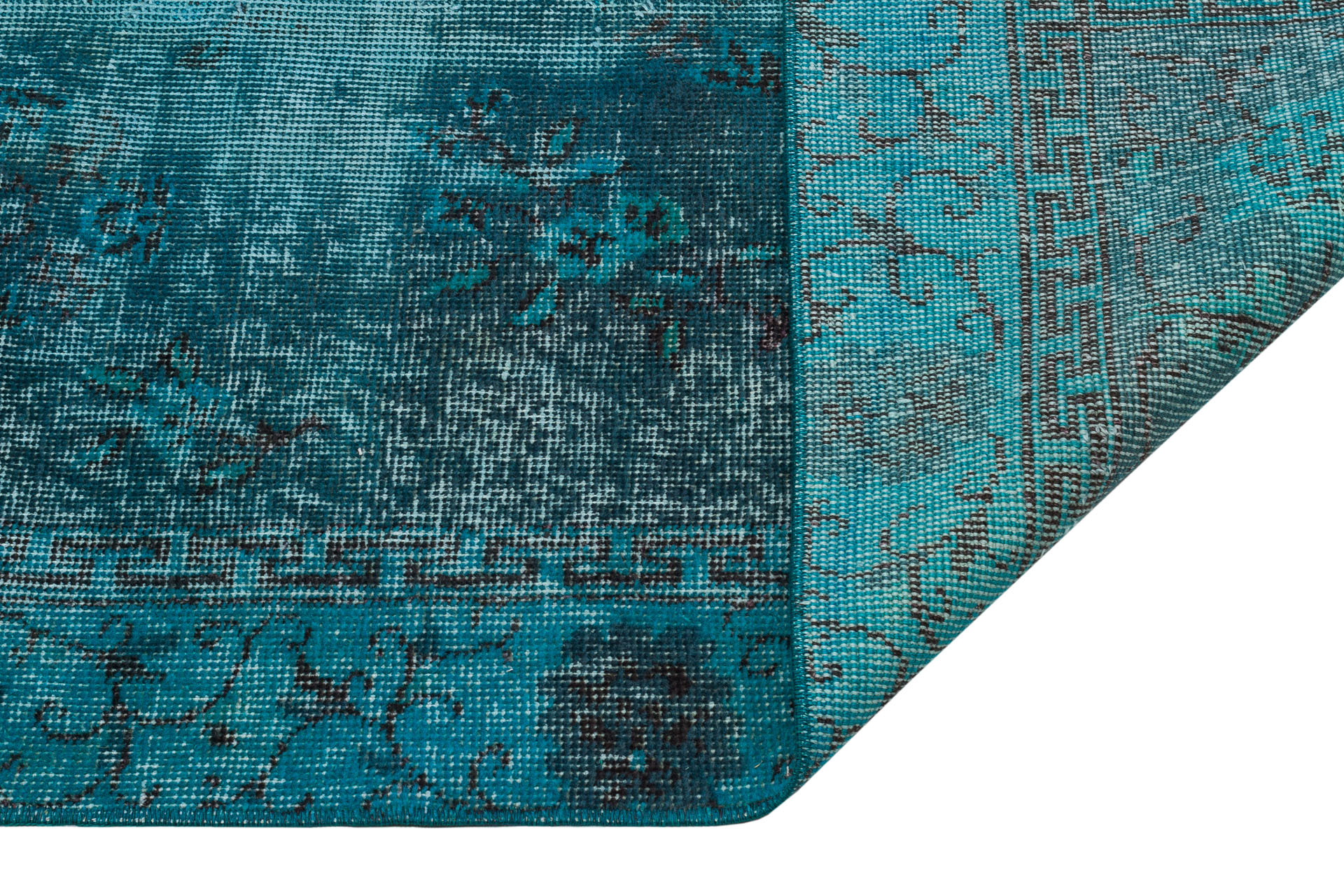 Unique Anatolian Vintage Distressed Hand-Woven Rug — detail view 3, handmade vintage rug