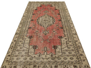 Eşsiz Renk ve Desenlerde Anadolu Vintage Eskitme El Dokuma Halı 144x270cm 9597