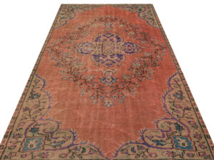 Eşsiz Renk ve Desenlerde Anadolu Vintage Eskitme El Dokuma Halı 155x271cm 9611