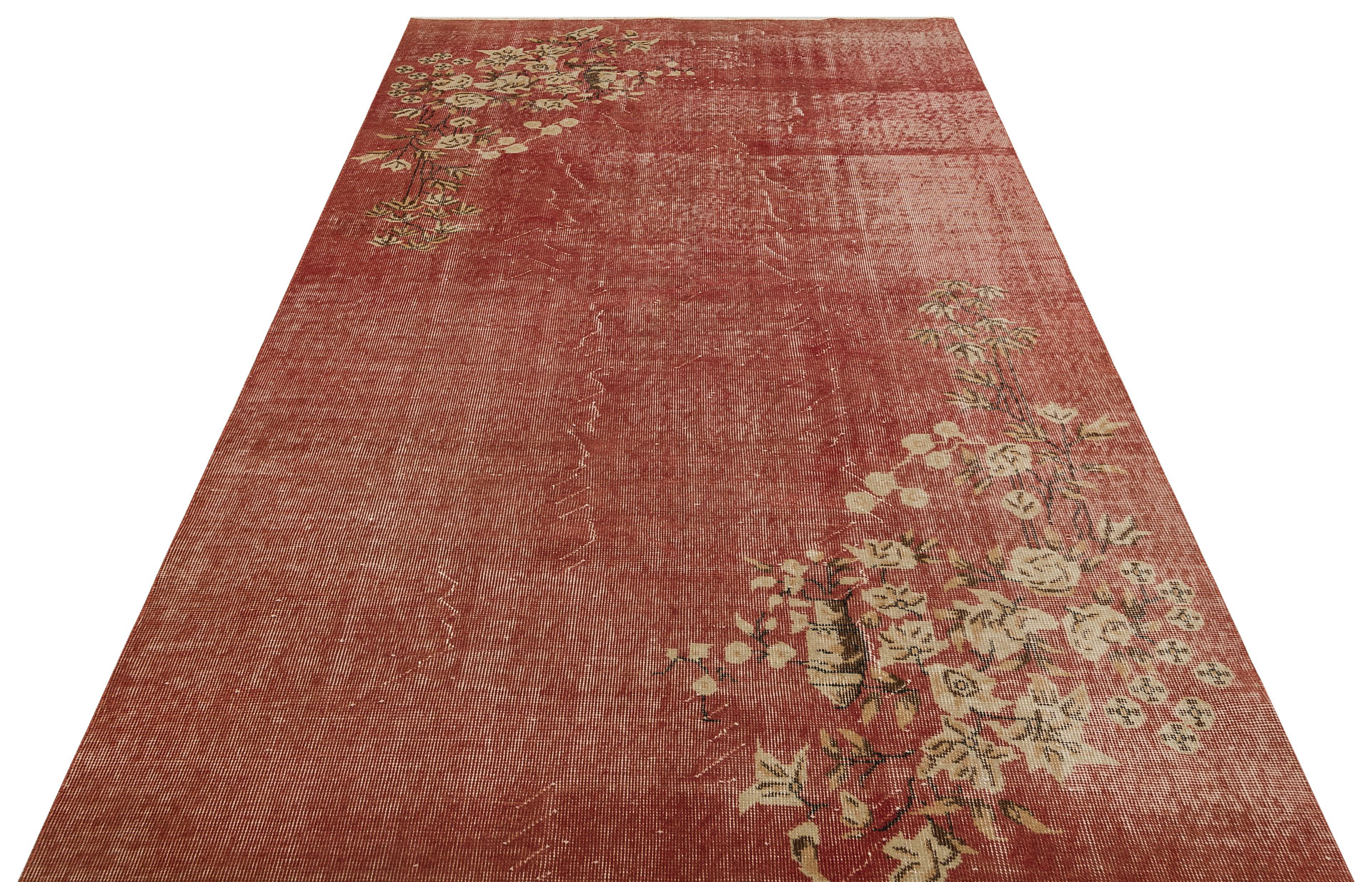 Eşsiz Renk ve Desenlerde Anadolu Vintage Eskitme El Dokuma Halı 165x275 cm 9626