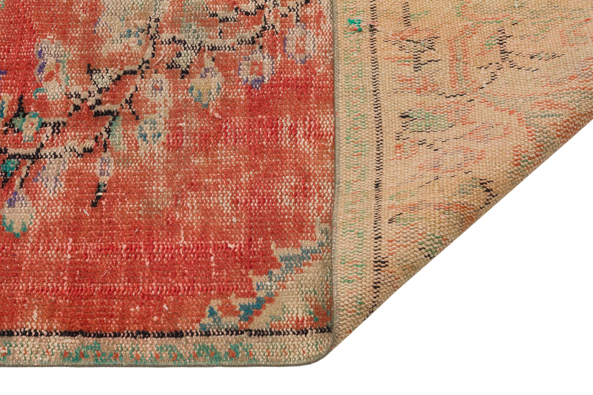 Eşsiz Renk ve Desenlerde Anadolu Vintage Eskitme El Dokuma Halı 150x278cm 9638 - Görsel 3