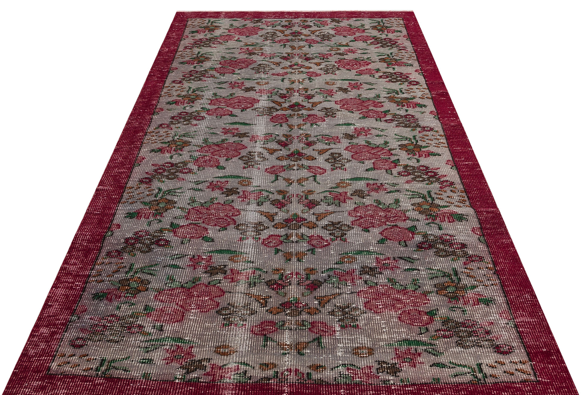 Eşsiz Renk ve Desenlerde Anadolu Vintage Eskitme El Dokuma Halı 149x246cm 9642