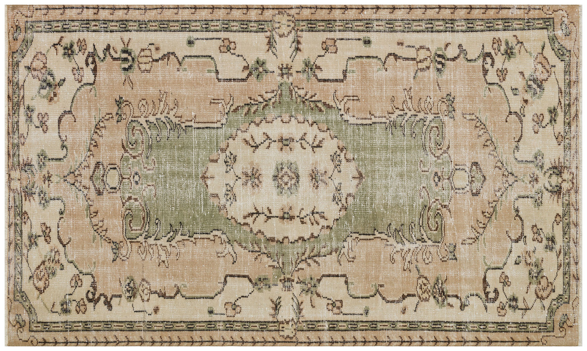 Vintage Wool-Woven Rug — detail view 3, handmade vintage rug