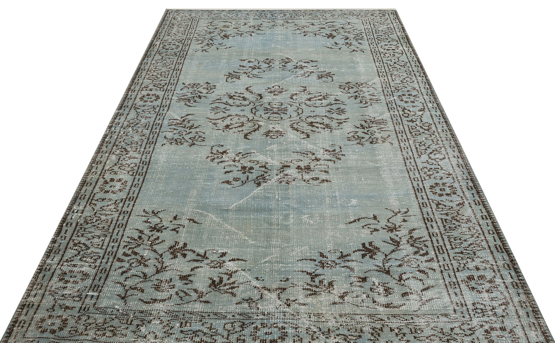 Eşsiz Renk ve Desenlerde Anadolu Vintage Eskitme El Dokuma Halı 174x271cm 9652