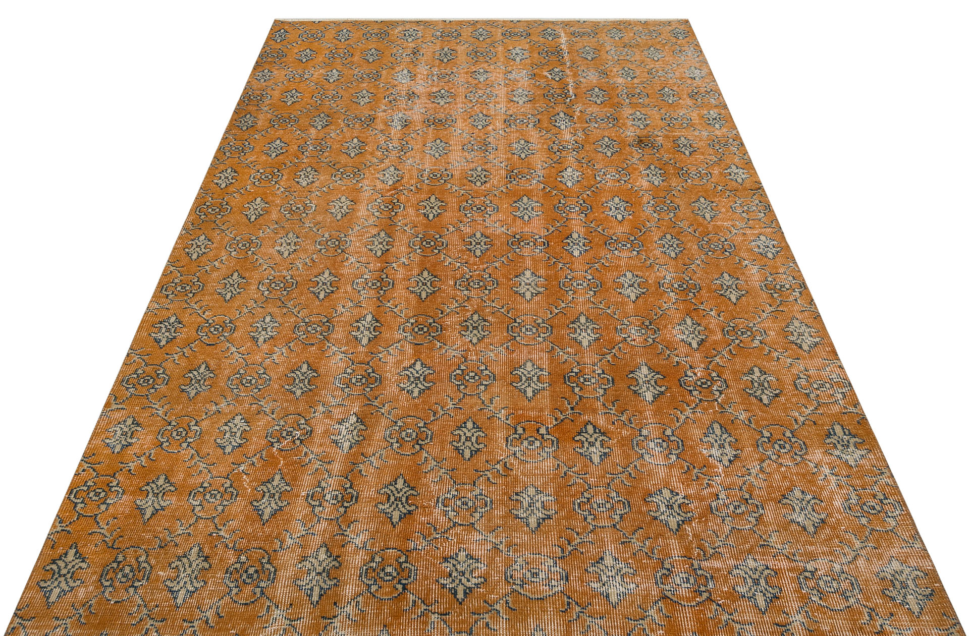 Eşsiz Renk ve Desenlerde Anadolu Vintage Eskitme El Dokuma Halı 158x256cm 9654