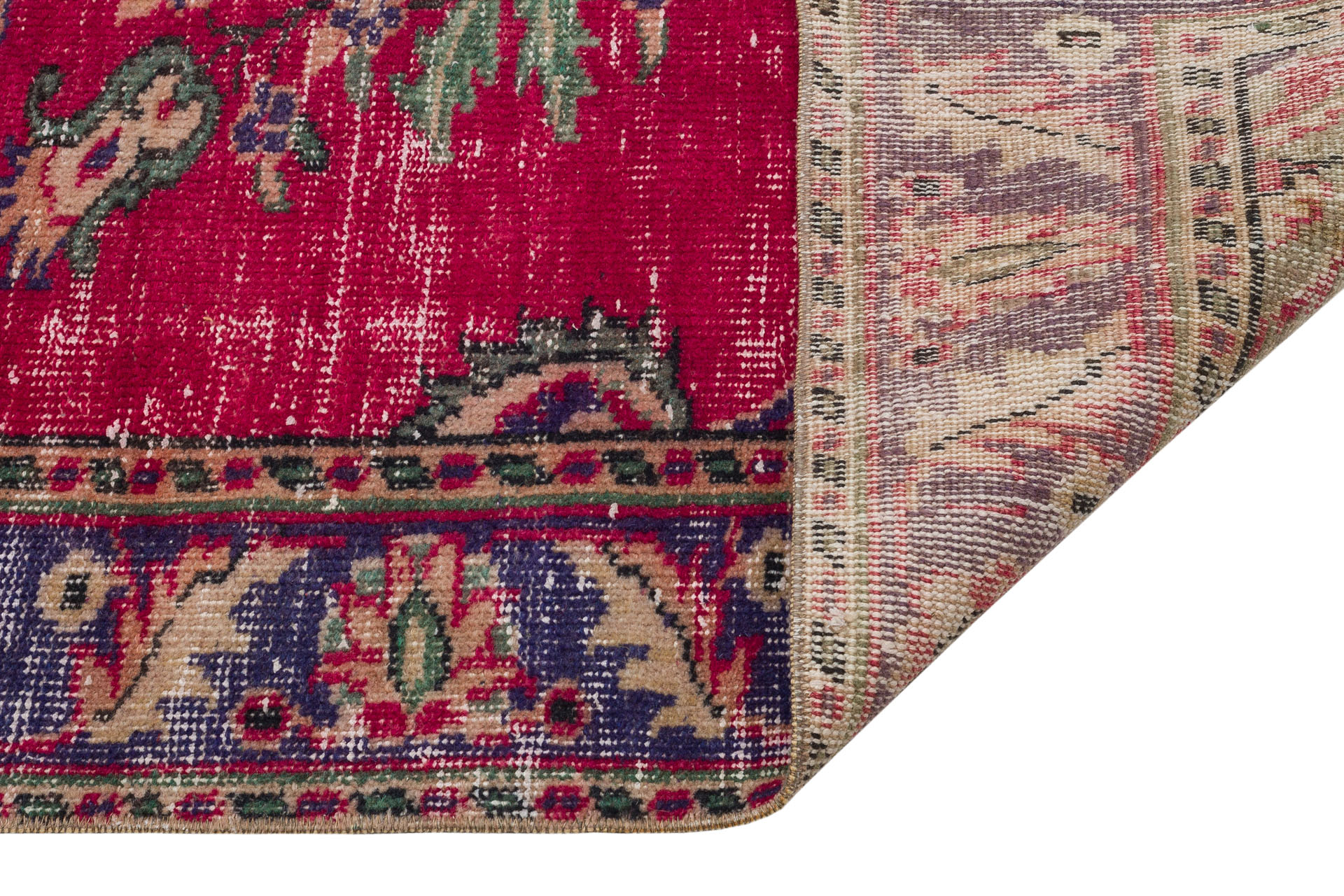 Eşsiz Renk ve Desenlerde Anadolu Vintage Eskitme El Dokuma Halı 156x247cm 9656 - Görsel 3