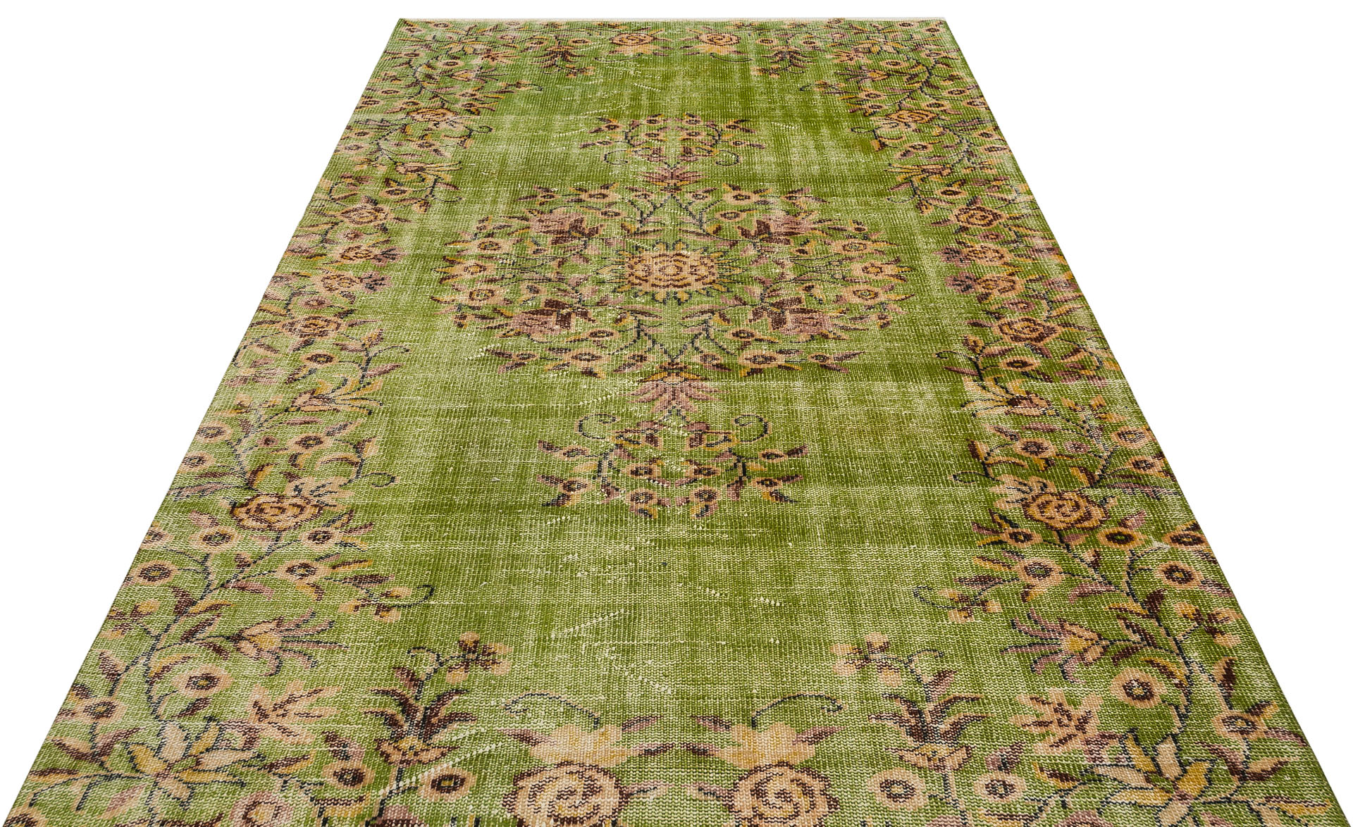 Eşsiz Renk ve Desenlerde Anadolu Vintage Eskitme El Dokuma Halı 175x264cm 9666