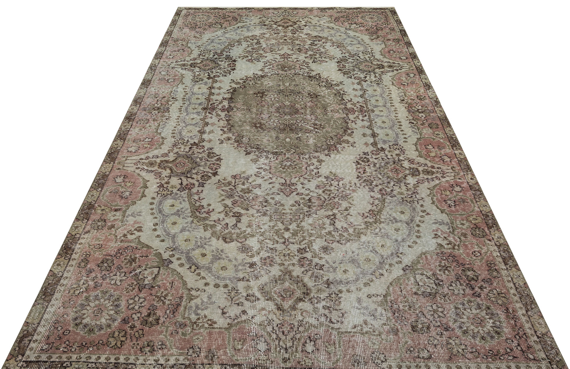 Eşsiz Renk ve Desenlerde Anadolu Vintage Eskitme El Dokuma Halı 170x291cm 9674