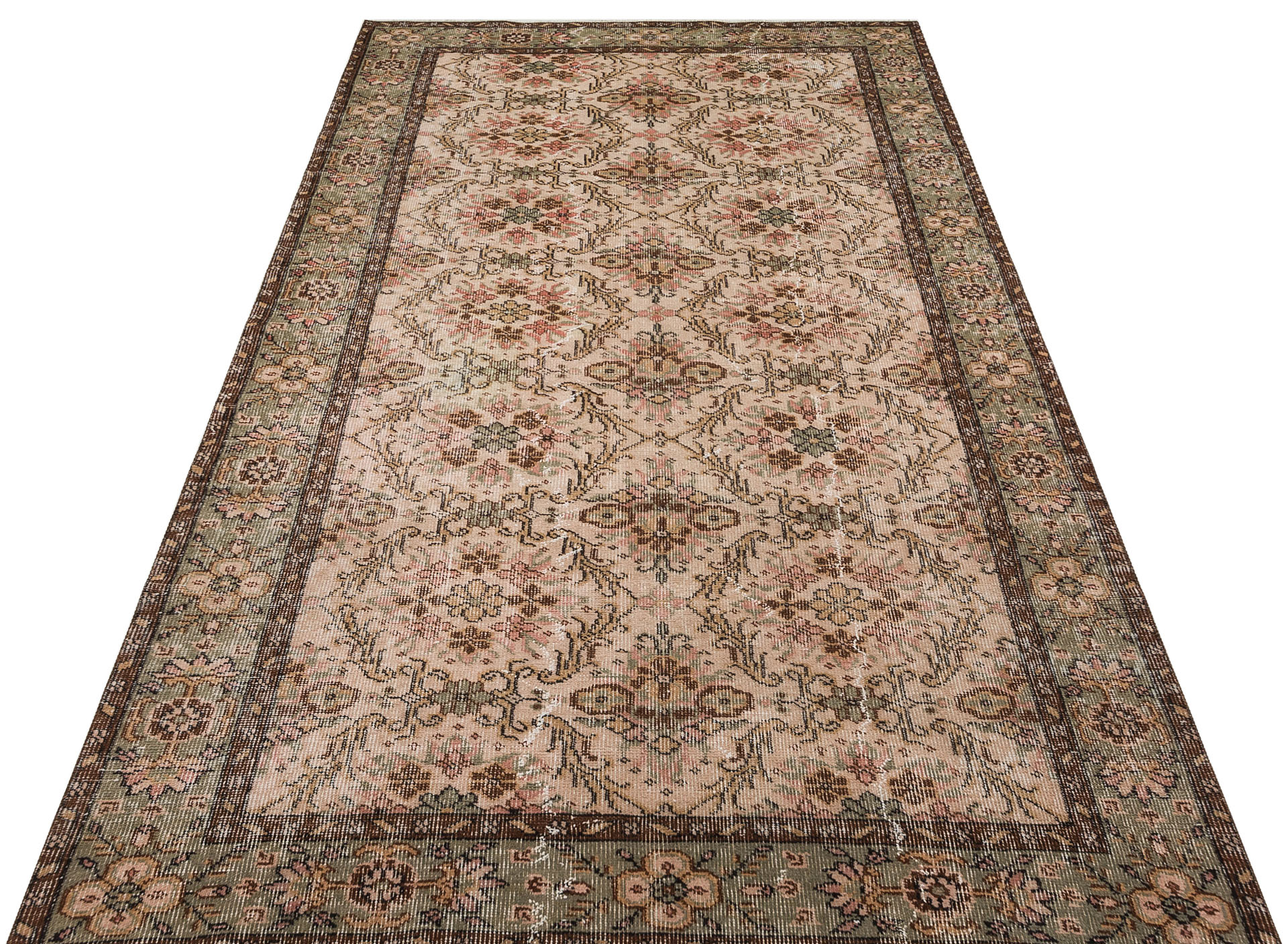 El Dokuması Vintage Anadolu Halısı 140x251cm 9700