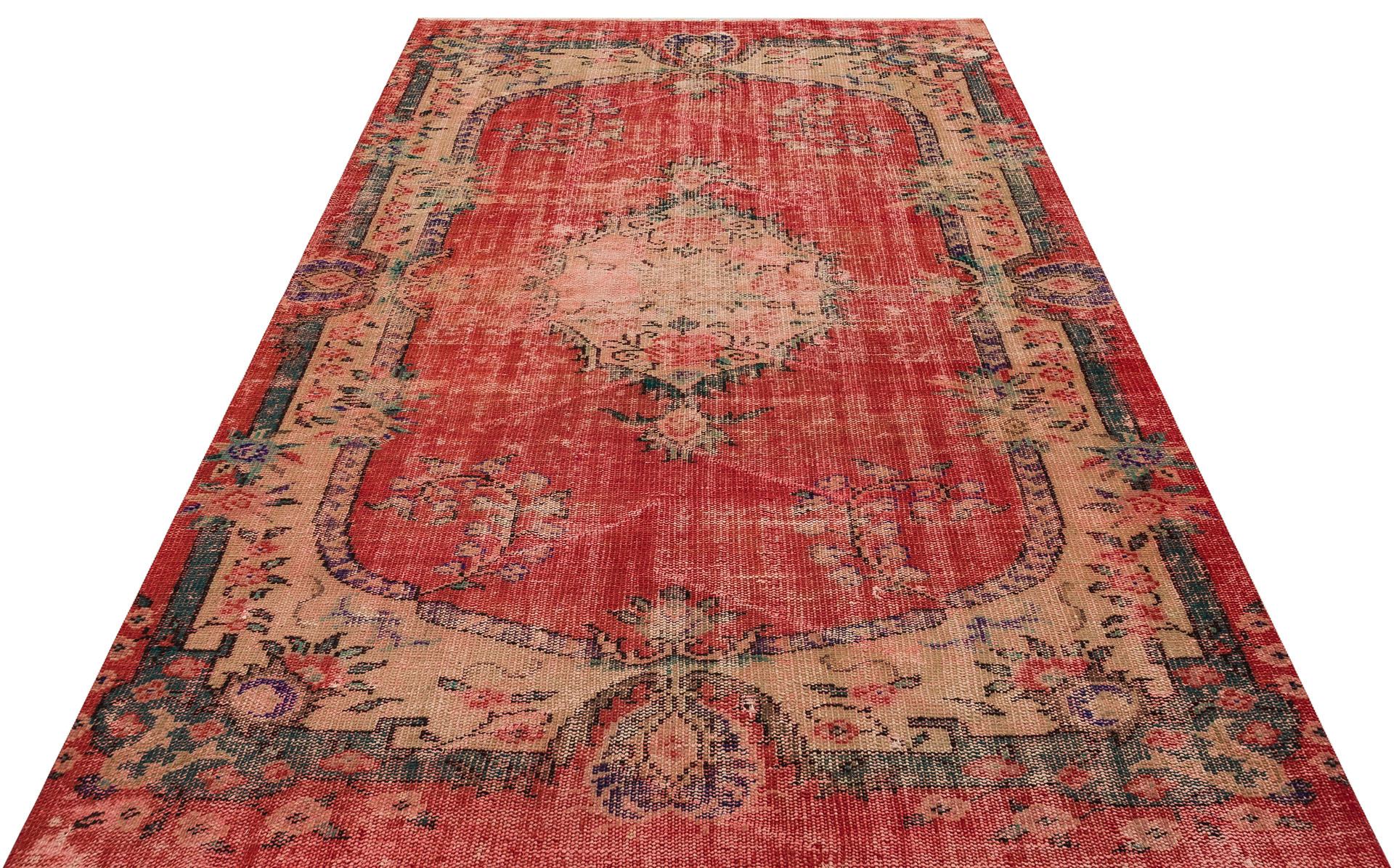 El Dokuması Vintage Anadolu Halısı 167x259cm 9750