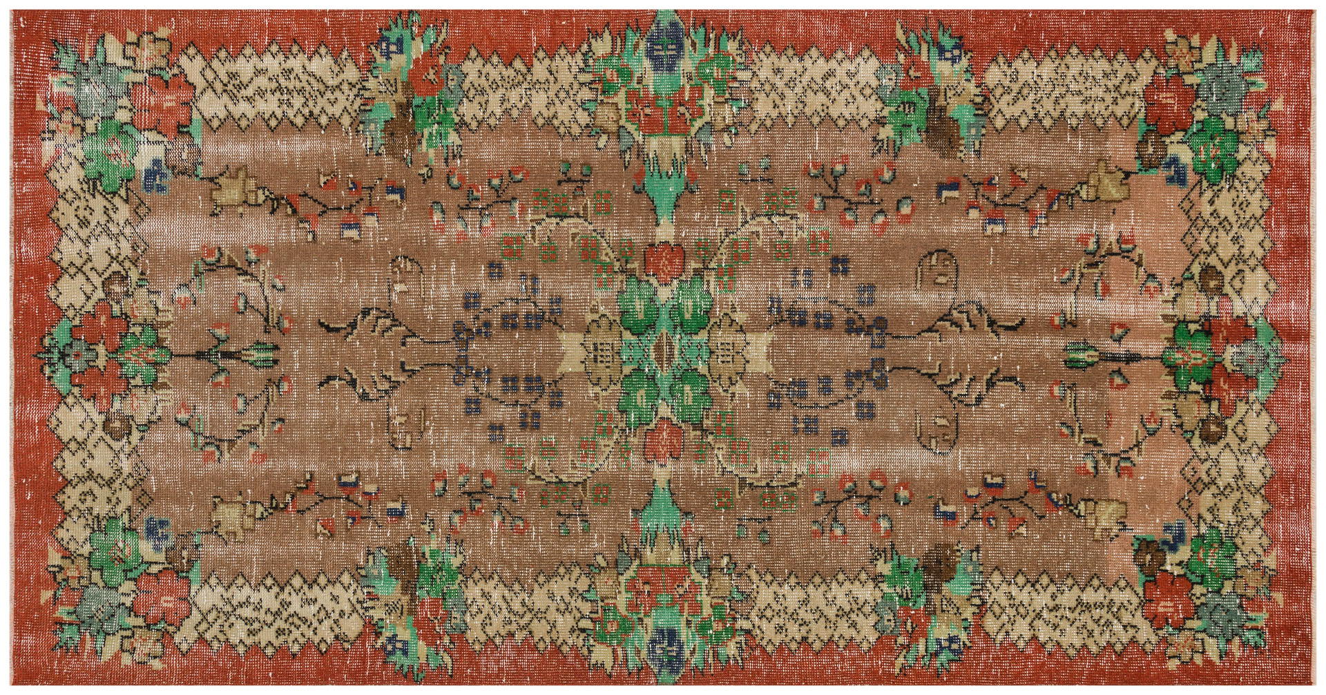Vintage Hand-Woven Rug — detail view 3, handmade vintage rug