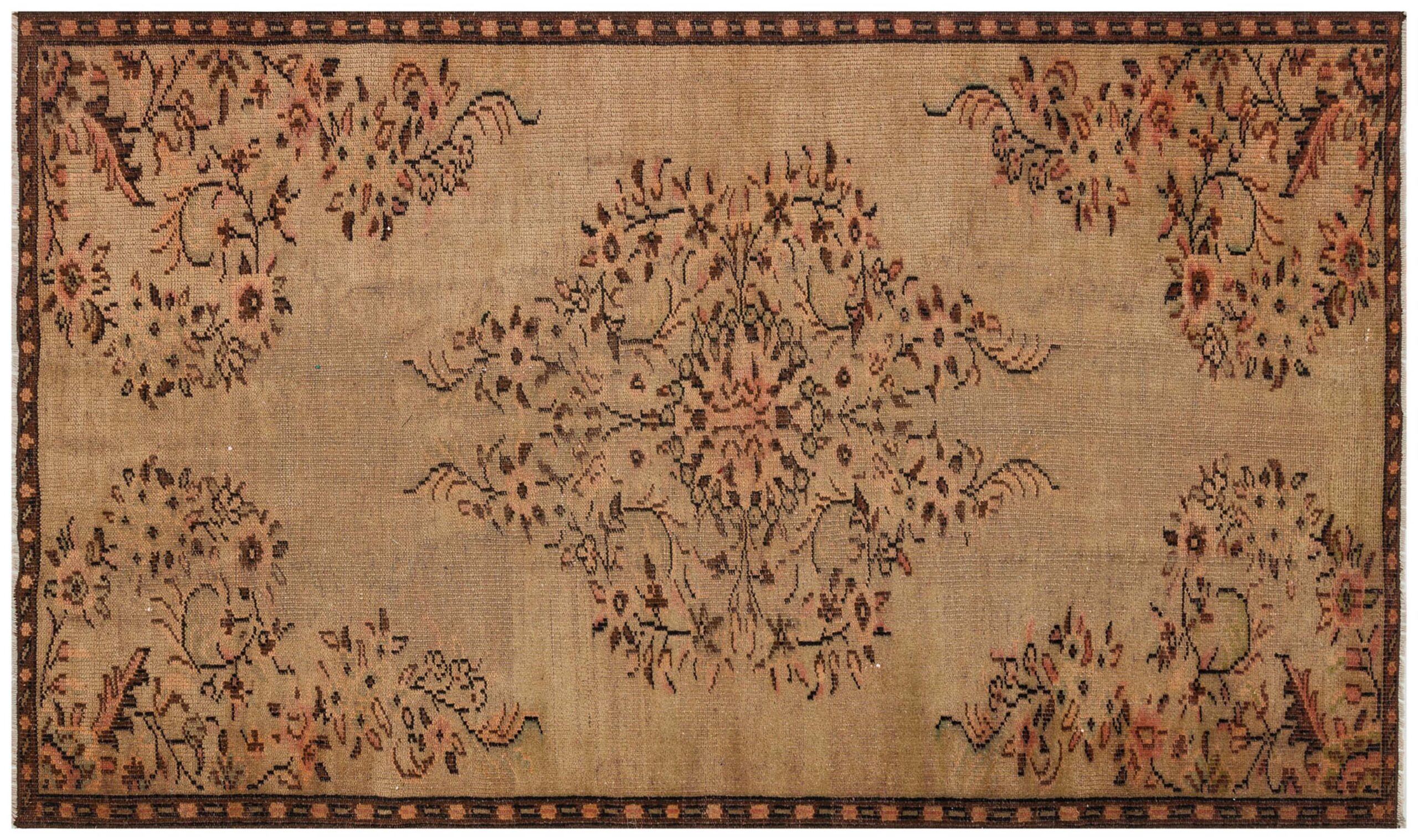 Özel Vintage Eskitme El Dokuma Halı 141 x 236 cm F1244 - Görsel 2