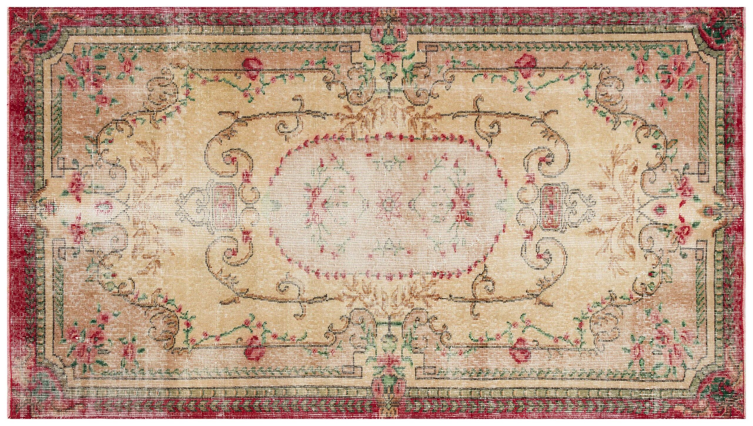 Vintage Distressed Hand-Woven Rug — detail view 3, handmade vintage rug