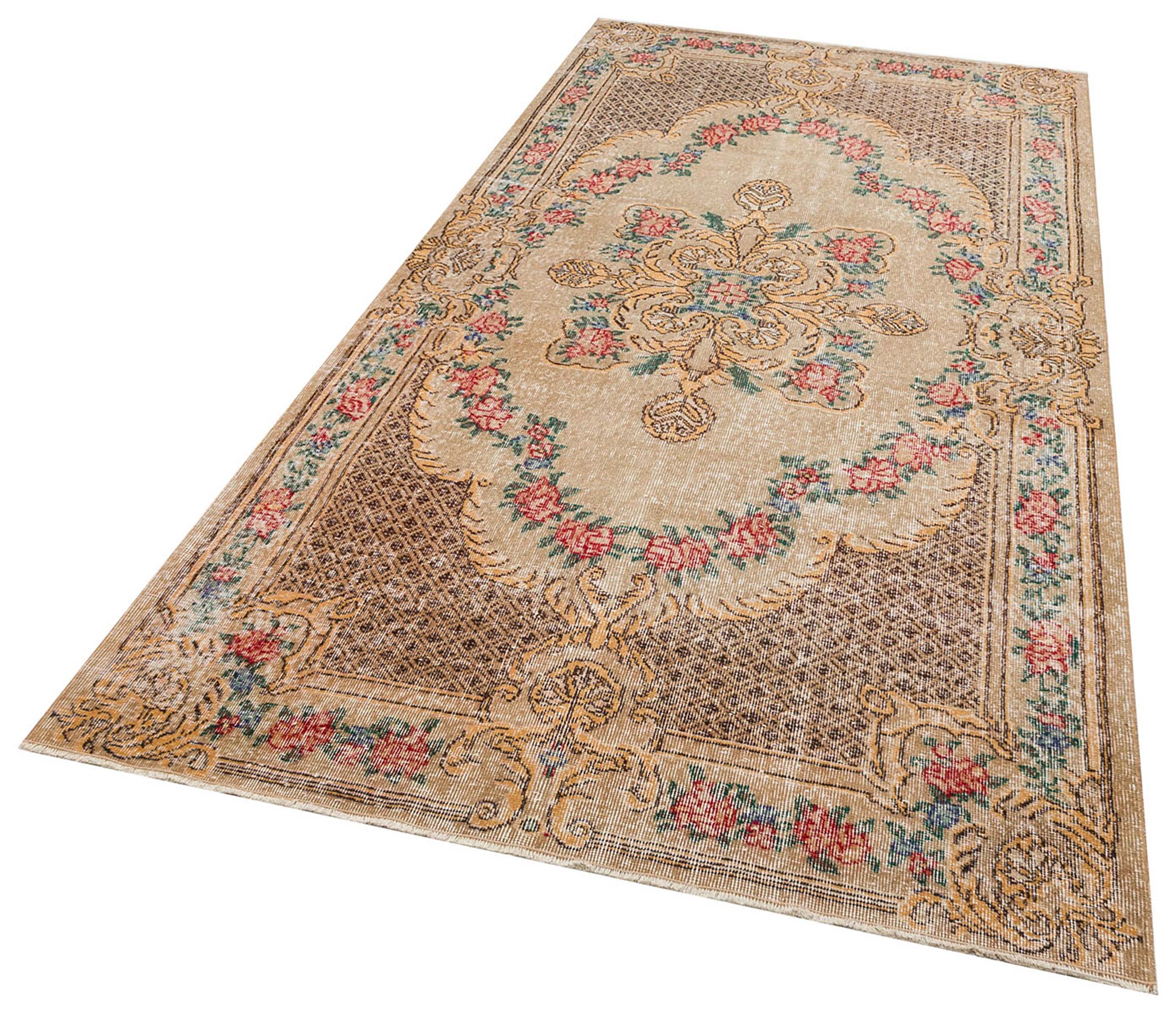 Eskitme EL Dokuma Vintage Halı 155 x 290 cm F1266