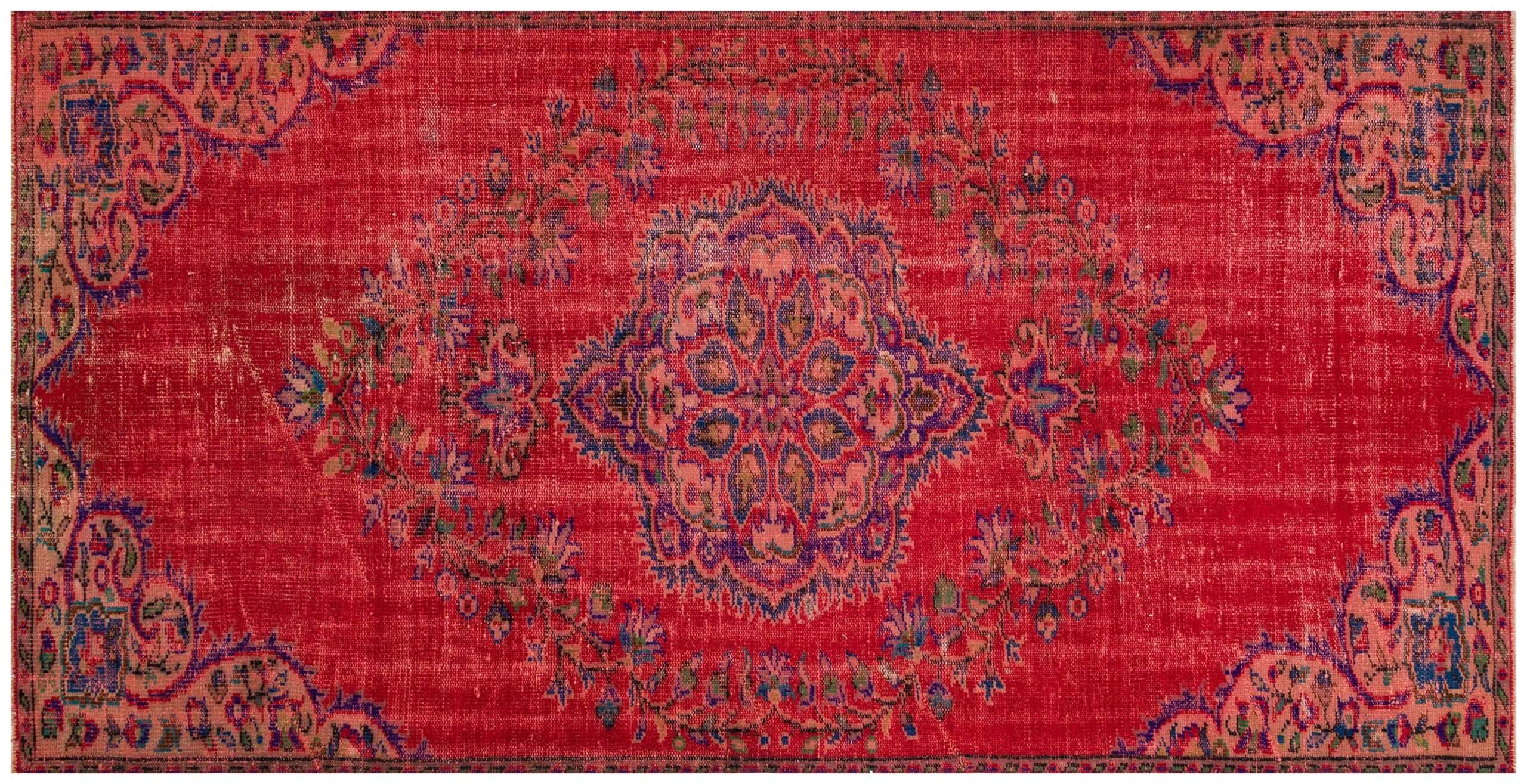 Classic, Modern, Vintage, Distressed, Handwoven Rug — detail view 3, handmade vintage rug