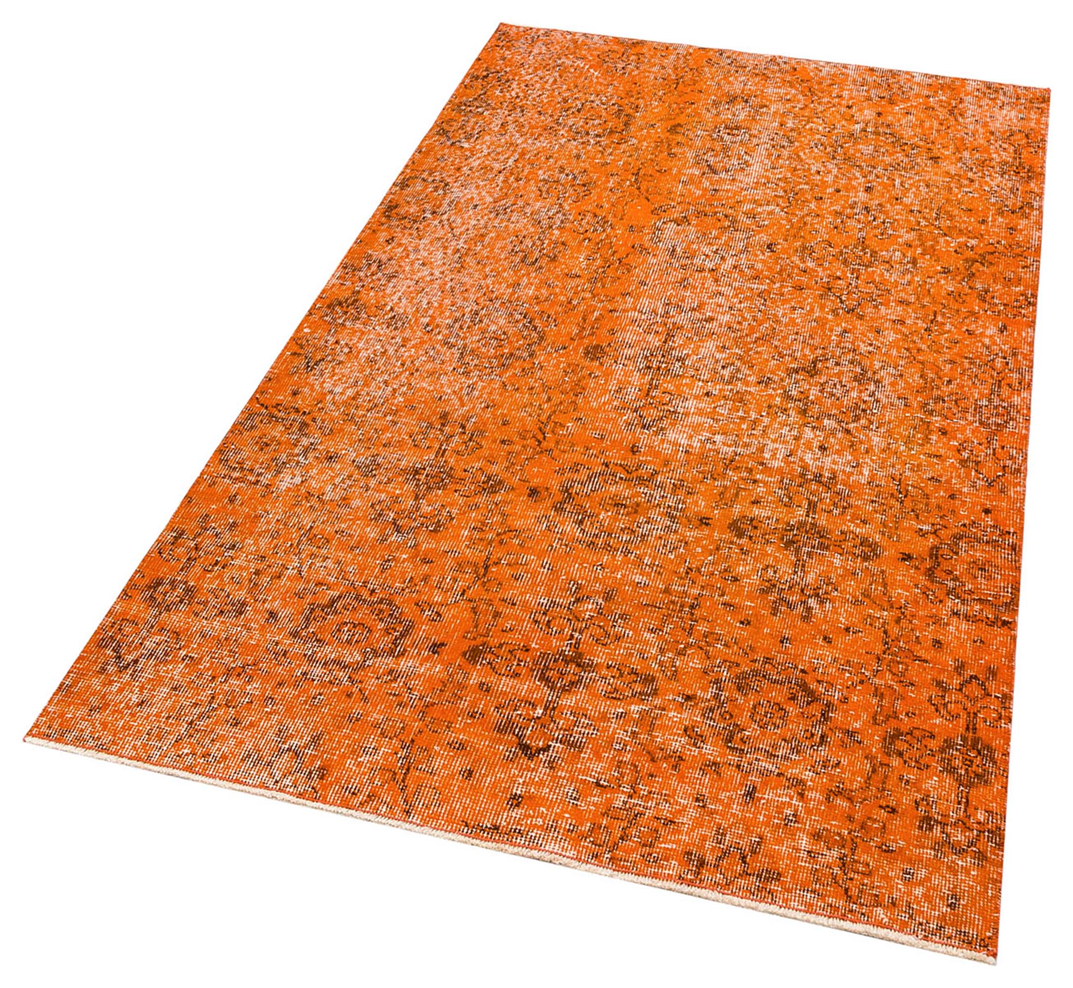 Authentic Hand-Woven Distressed Rug, vintage rug, Handmade, hand-knotted cotton, size 117 × 205 cm, from Ladik