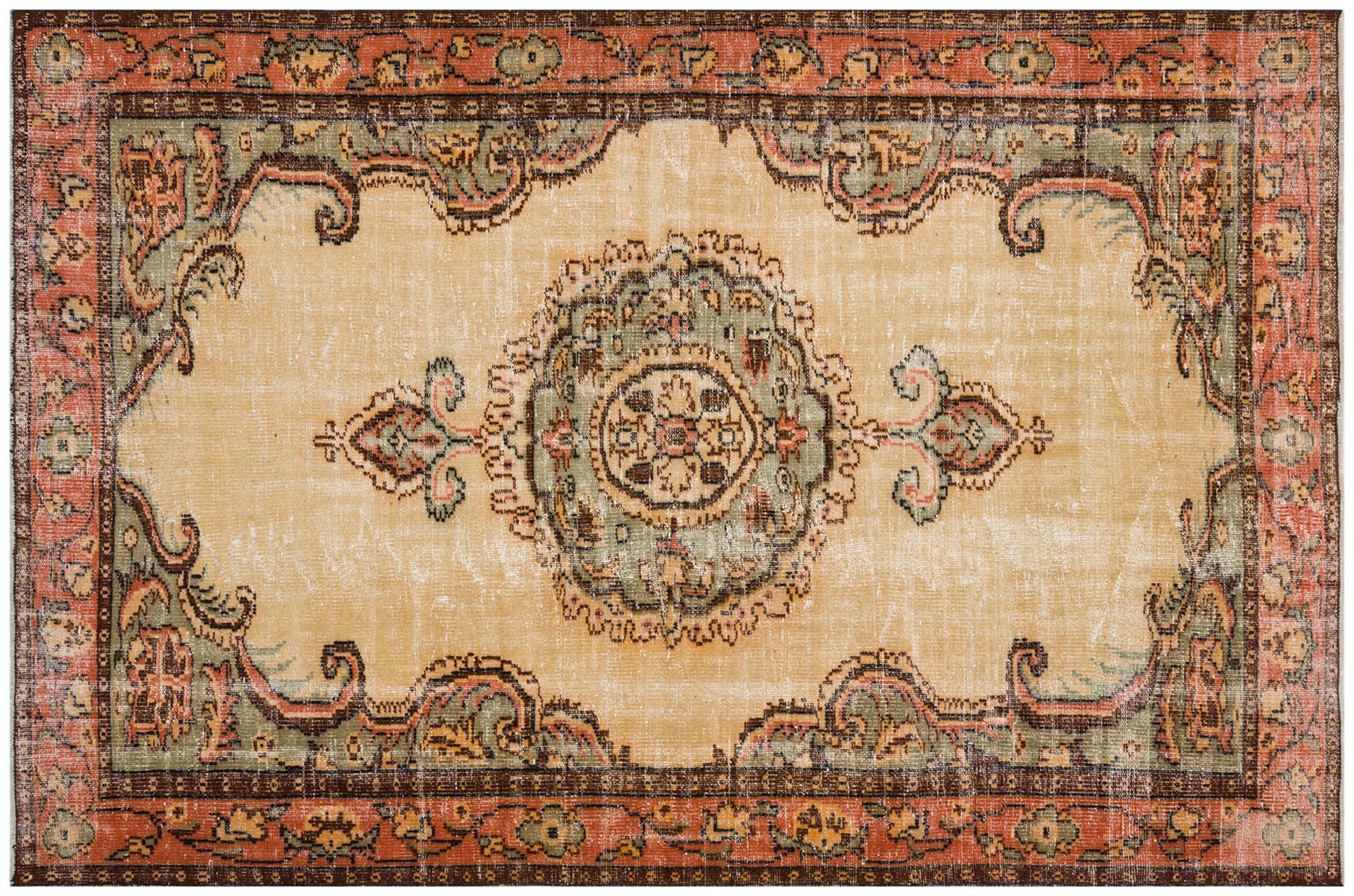 Eskitme El Dokuma Vintage Halı 181 x 270 cm F1319 - Görsel 2