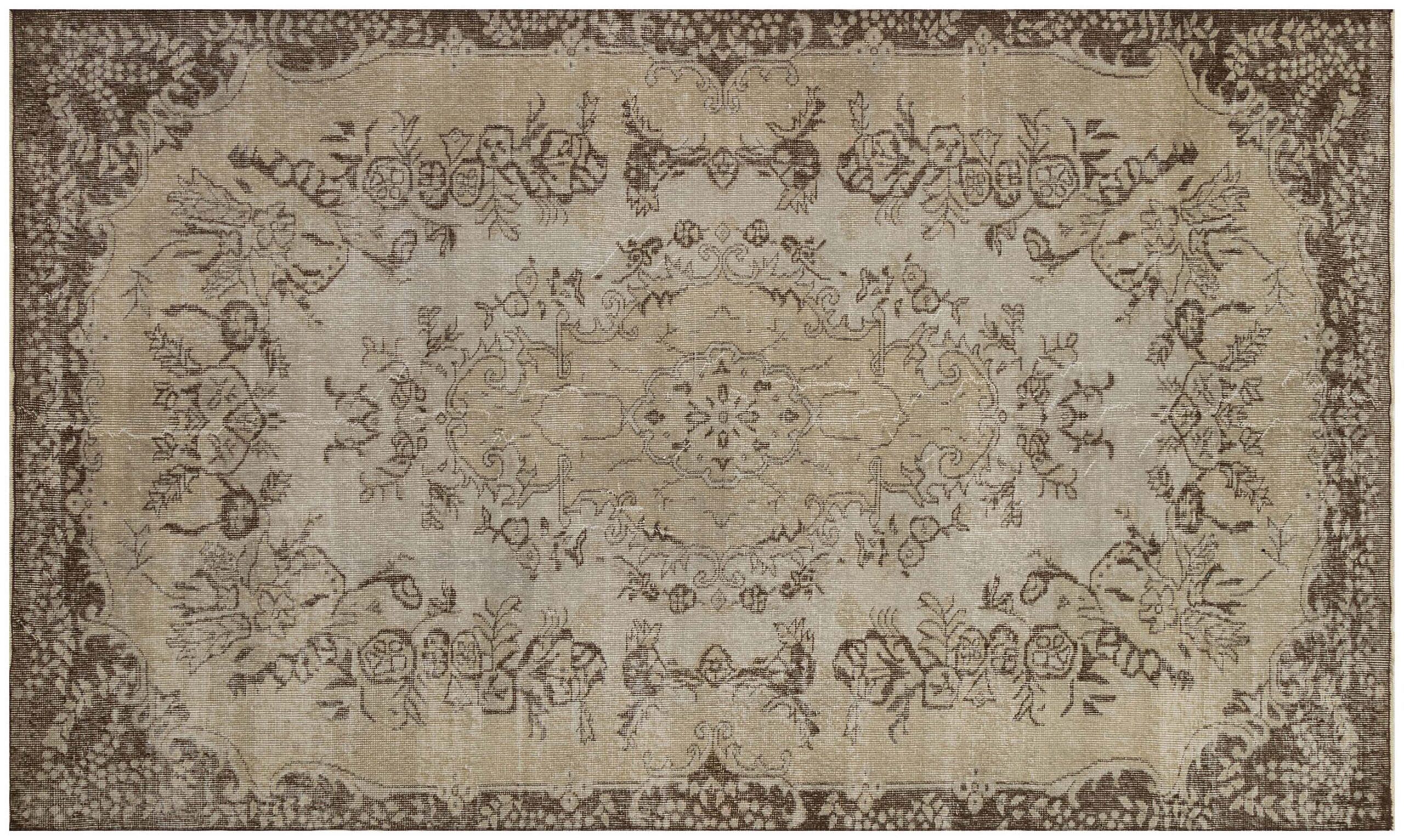 Distressed Handwoven Vintage Rug — detail view 3, handmade vintage rug