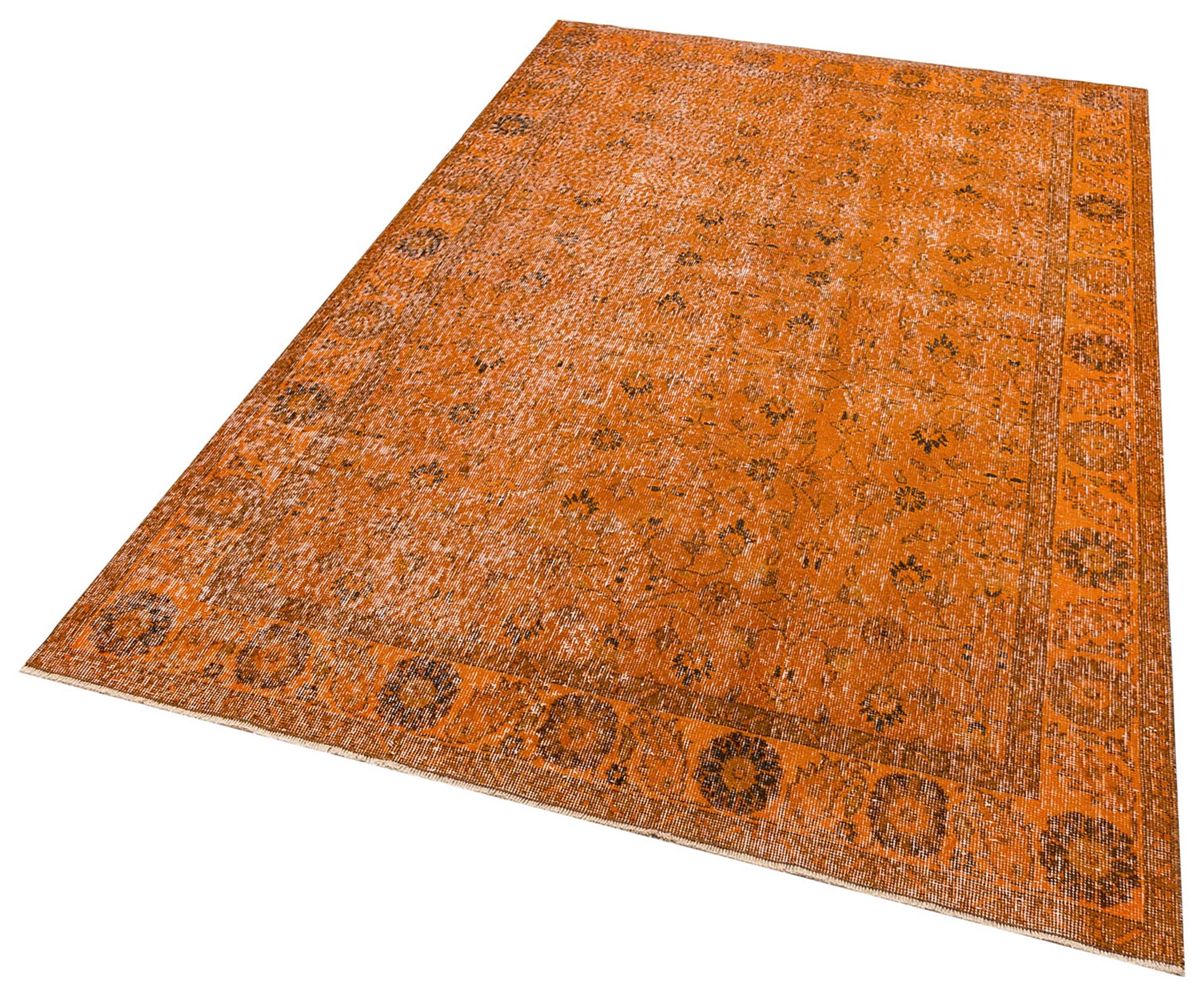 Klasik Modern Vintage Eskitme El Dokuma Halı 163 x 256 cm F1328