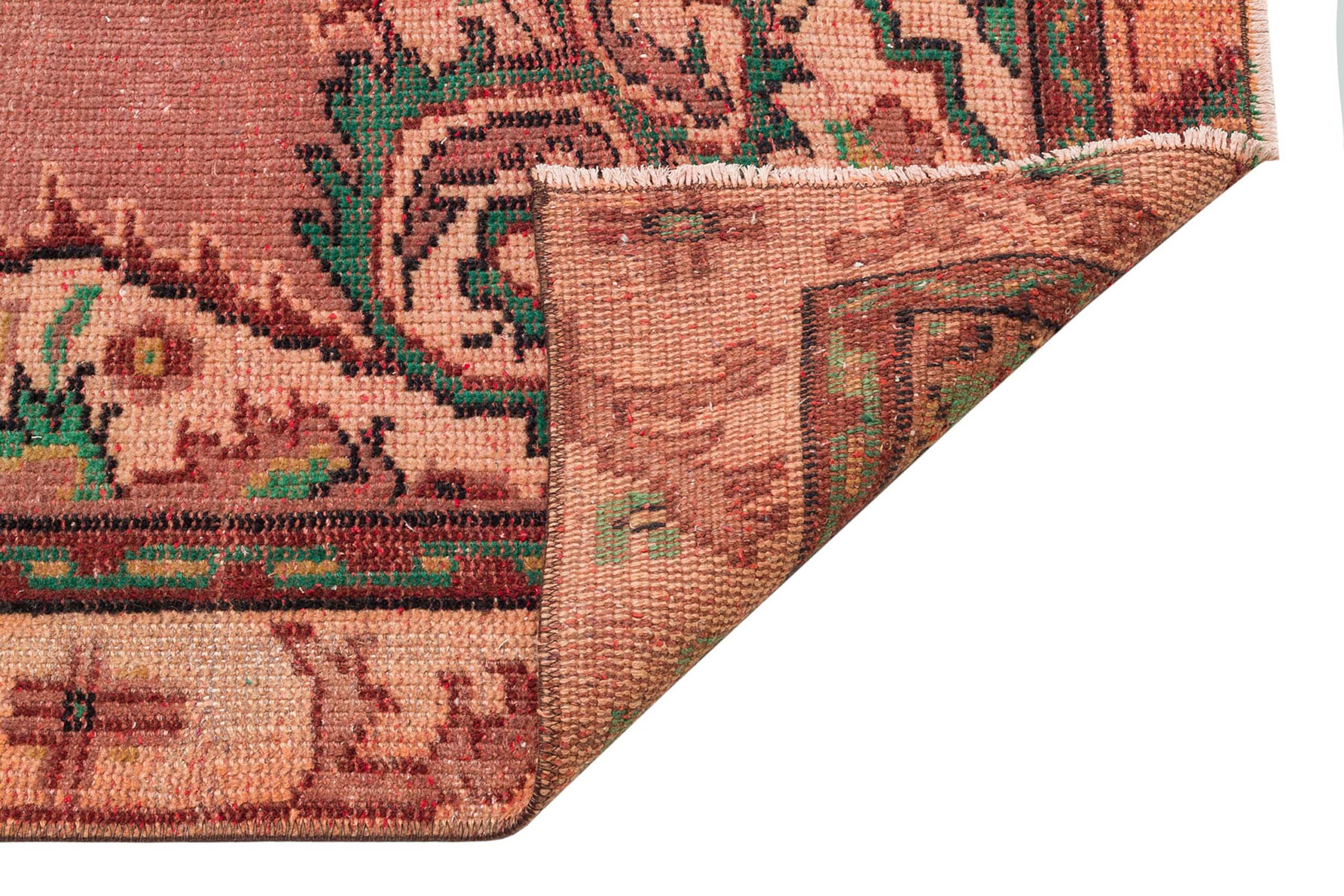 Distressed Hand-Woven Vintage Rug — detail view 3, handmade vintage rug
