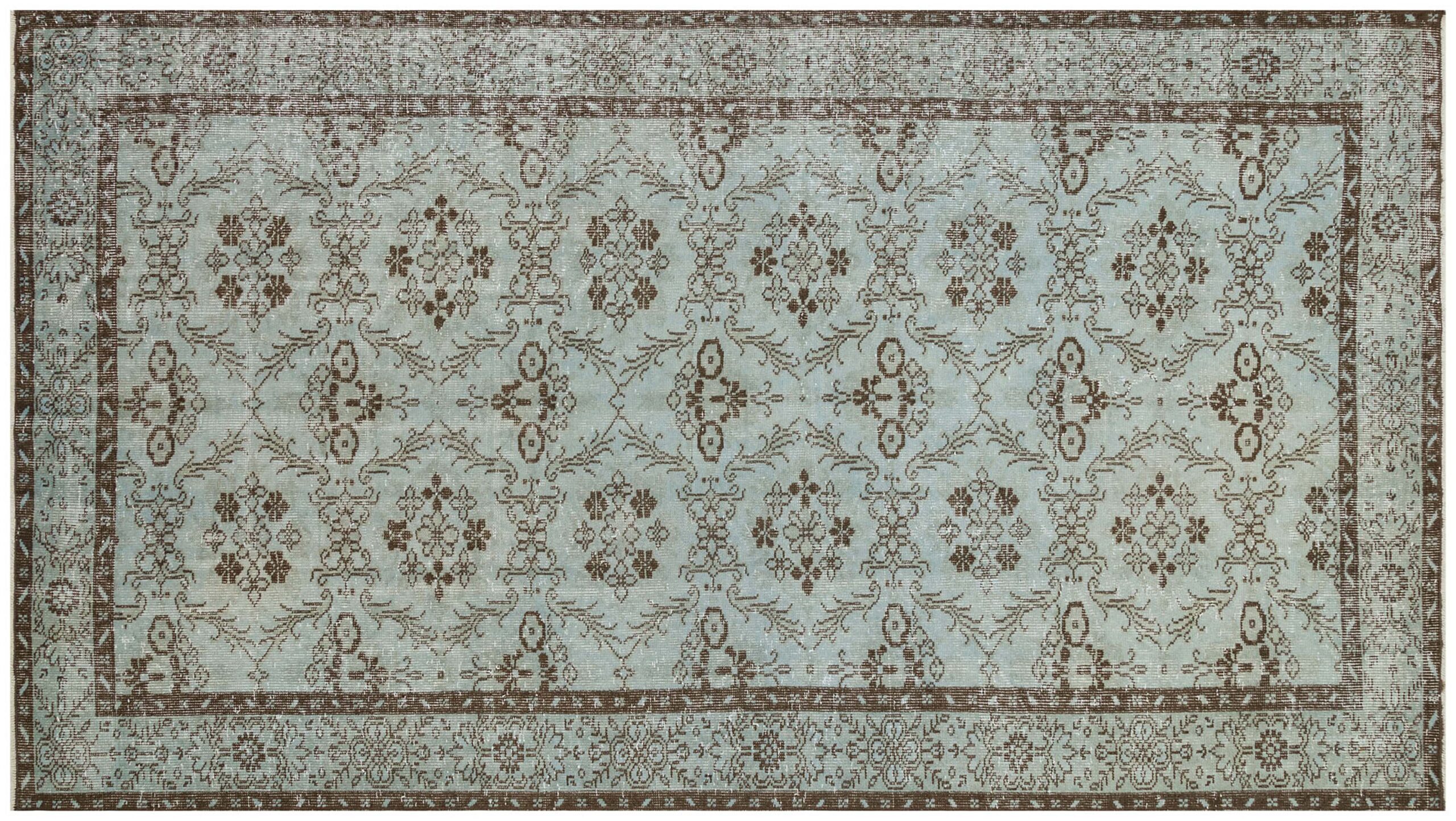 Özel Vintage Eskitme El Dokuma Halı 158 x 280 cm F1367 - Görsel 4
