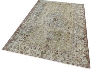 Yün Eskitme El Yapımı Halısı 156x228 cm F1379