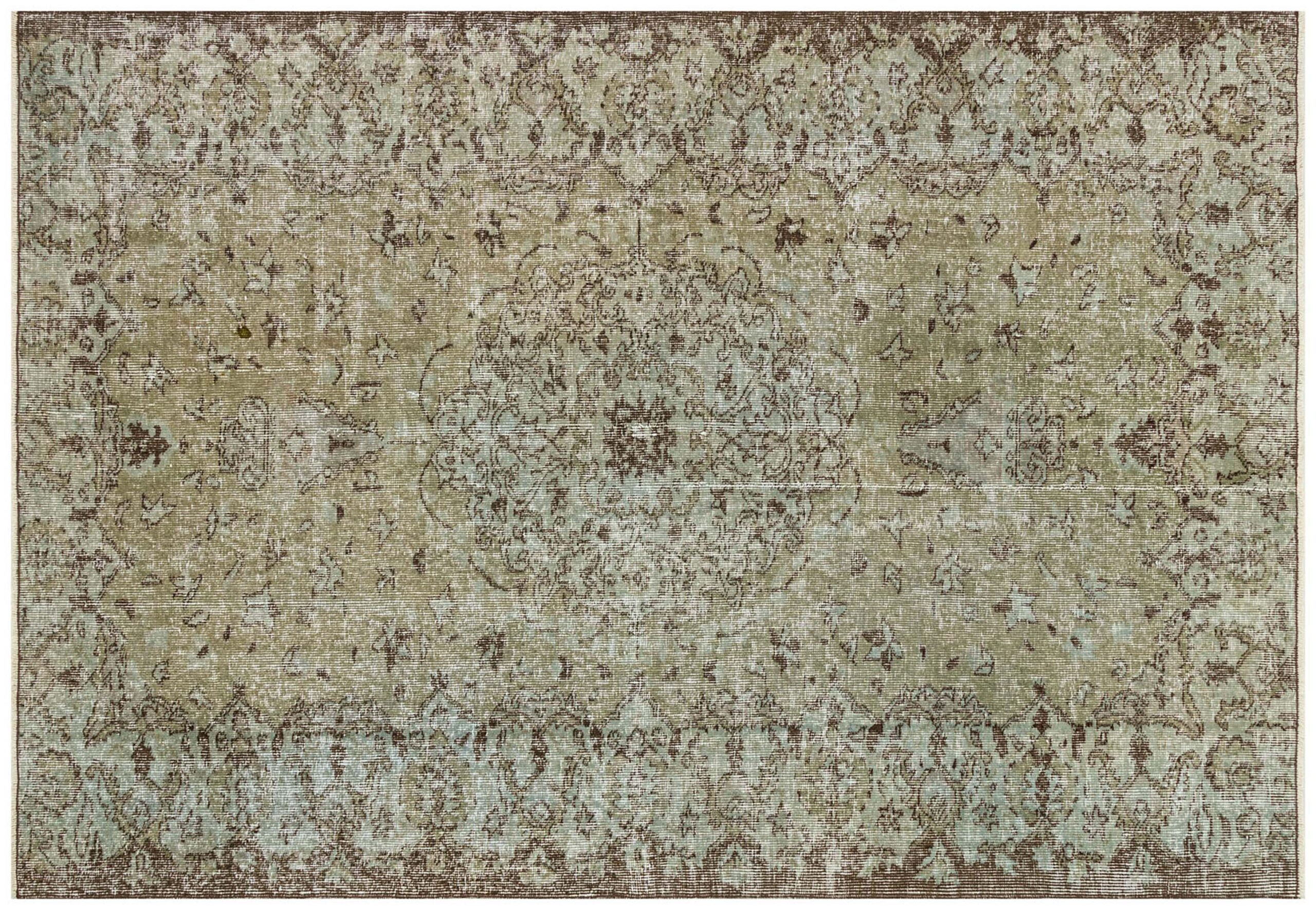 Handmade Distressed Wool Rug — detail view 3, handmade vintage rug