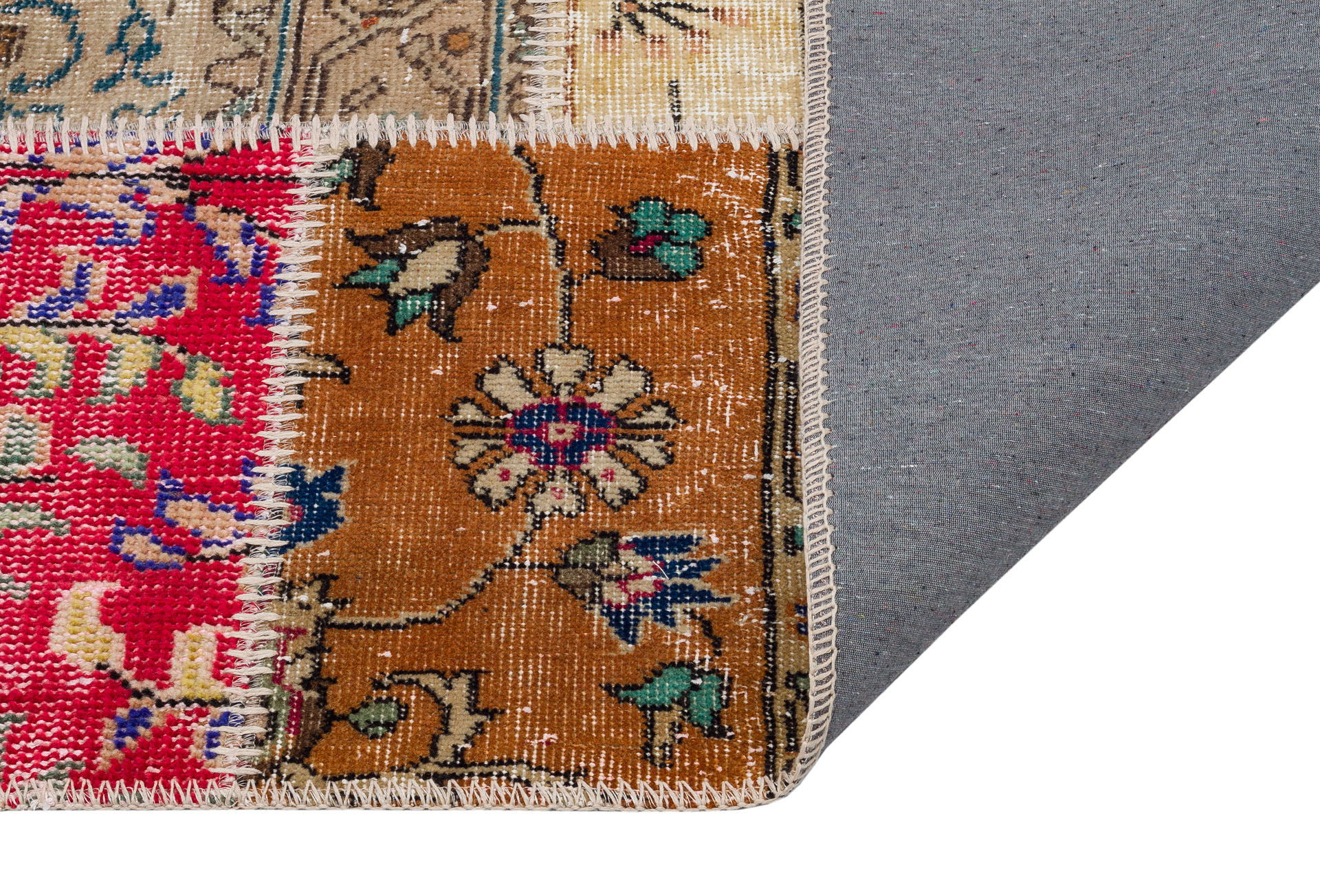 Klasik Modern Patchwork Eskitme El Dokuma Halı 160x230 cm 6202 - Görsel 3