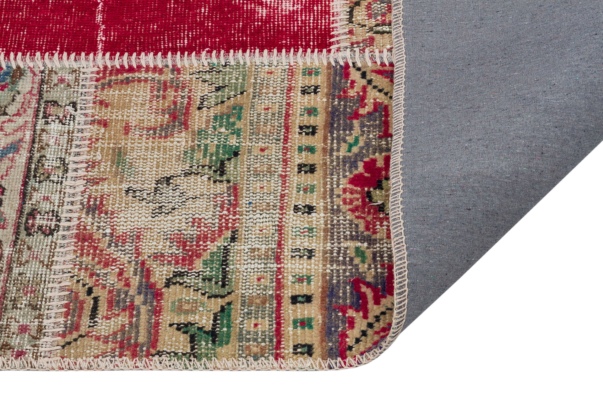 Klasik Modern Patchwork Eskitme El Dokuma Halı 160x230 cm 6203 - Görsel 3