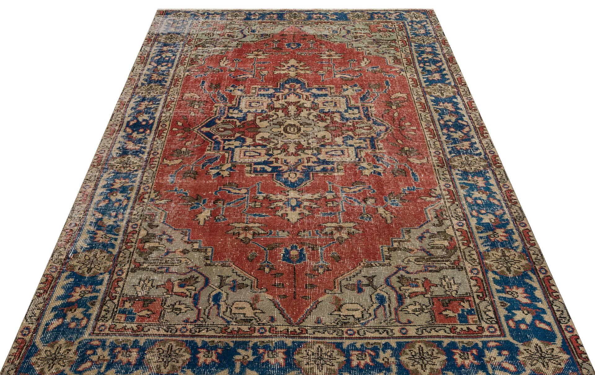 El Dokuması Vintage Anadolu Halısı 158x235cm 9825