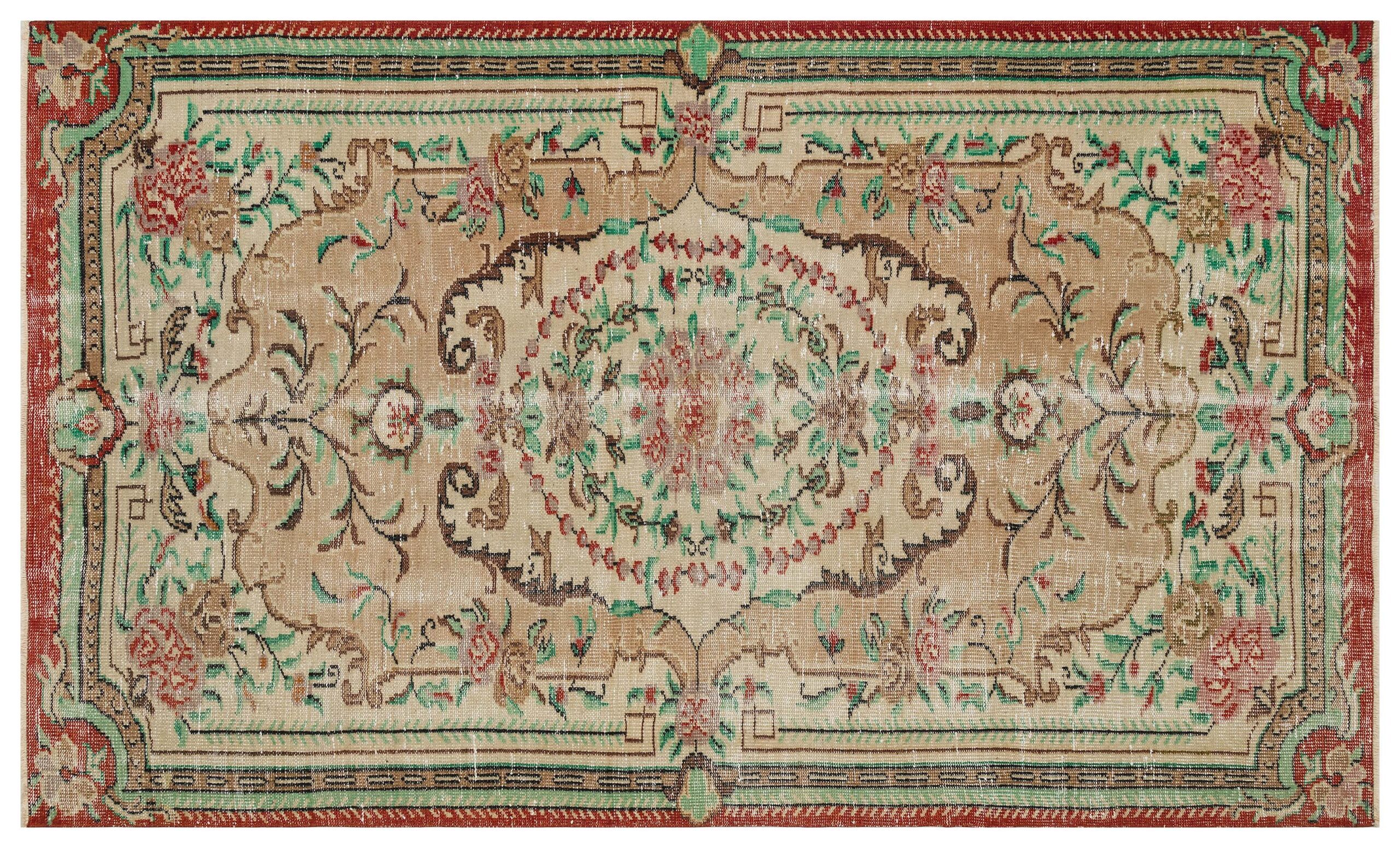 Eşsiz Anadolu Vintage Eskitme El Dokuma Halı 148x238 cm 9832 | Naturel - Görsel 2