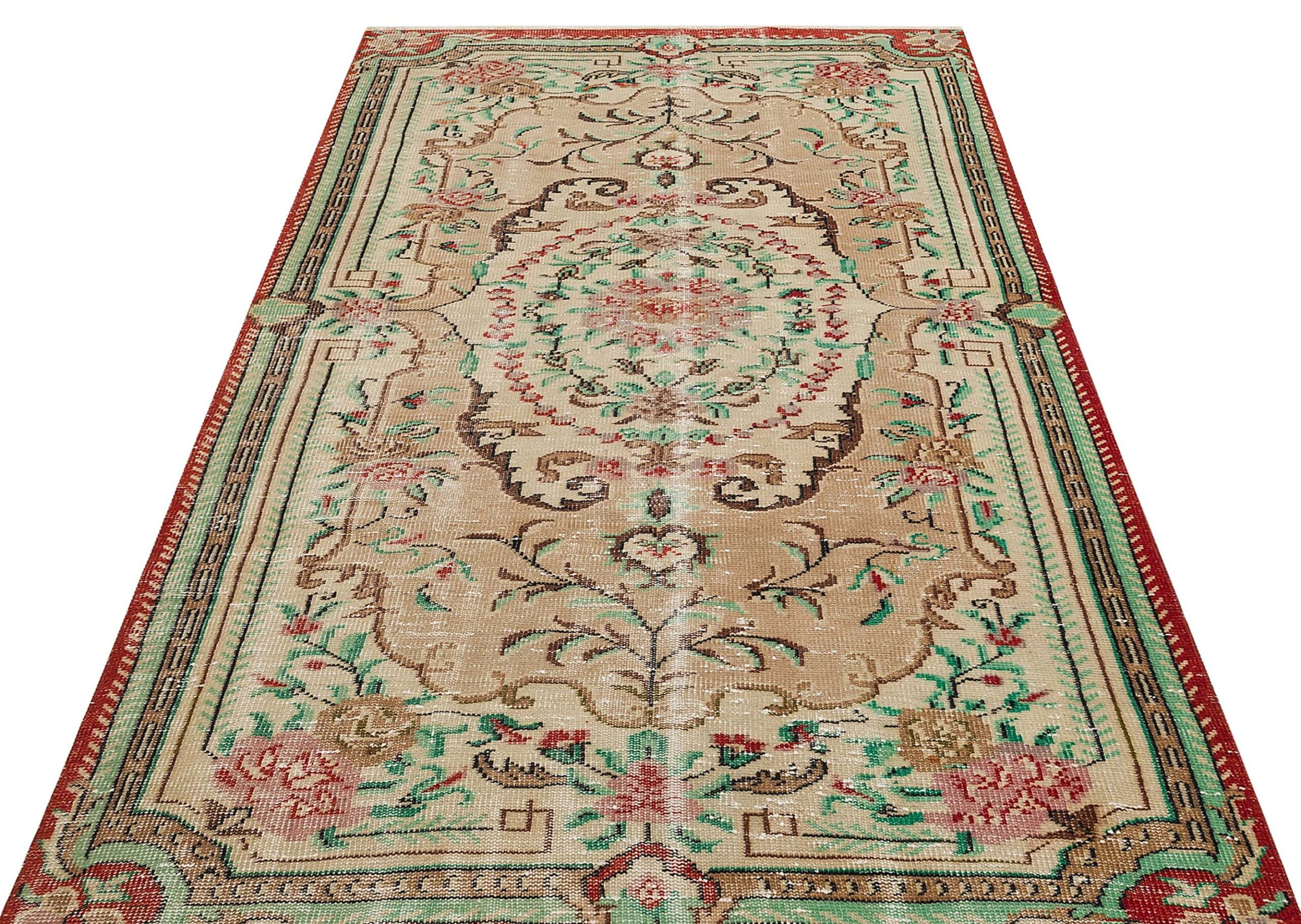 Eşsiz Anadolu Vintage Eskitme El Dokuma Halı 148x238 cm 9832  |  Naturel