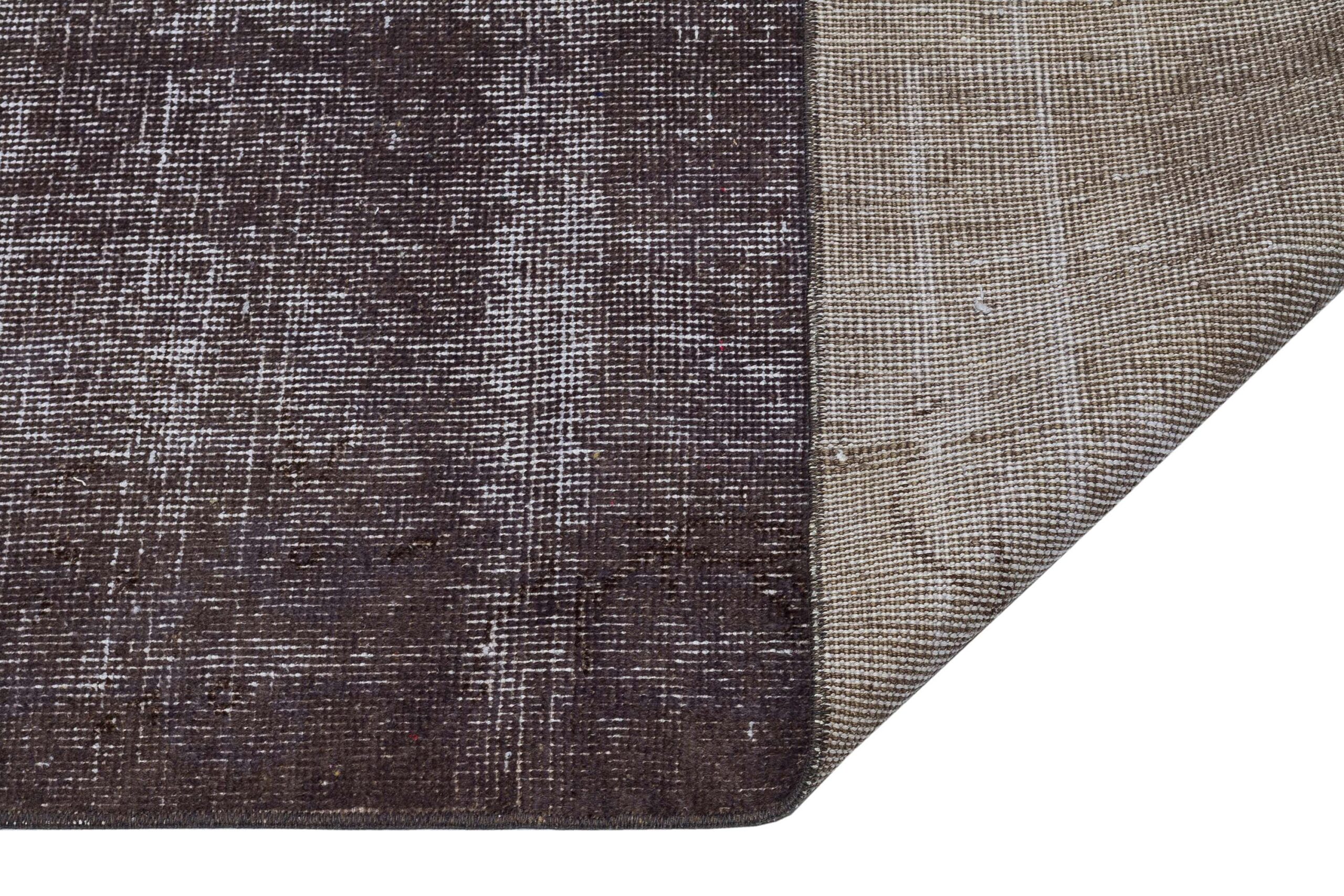 Vintage Distressed Hand-Woven Rug | Gray — detail view 3, handmade vintage rug